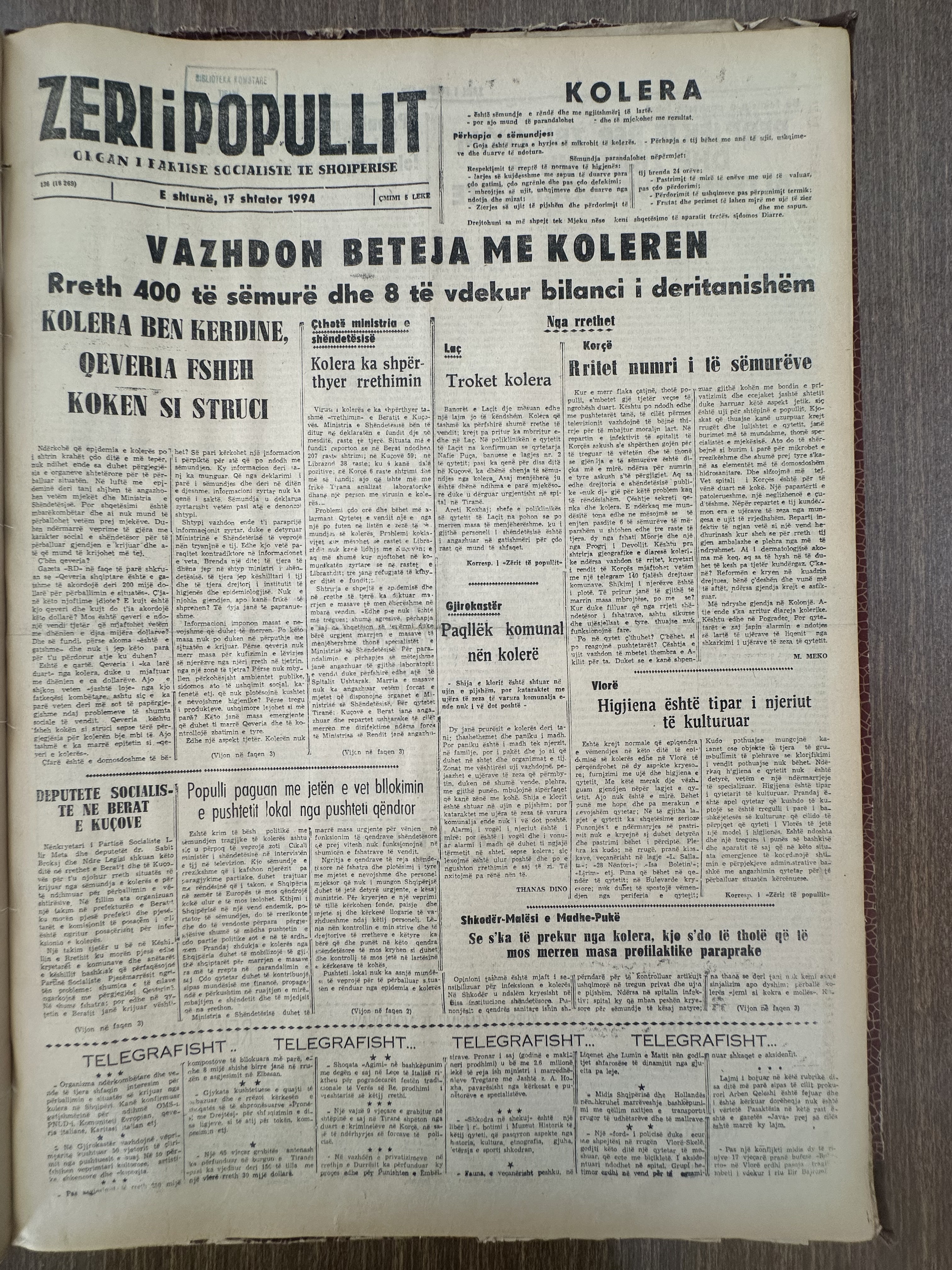 Zëri i Popullit 1994-02-13