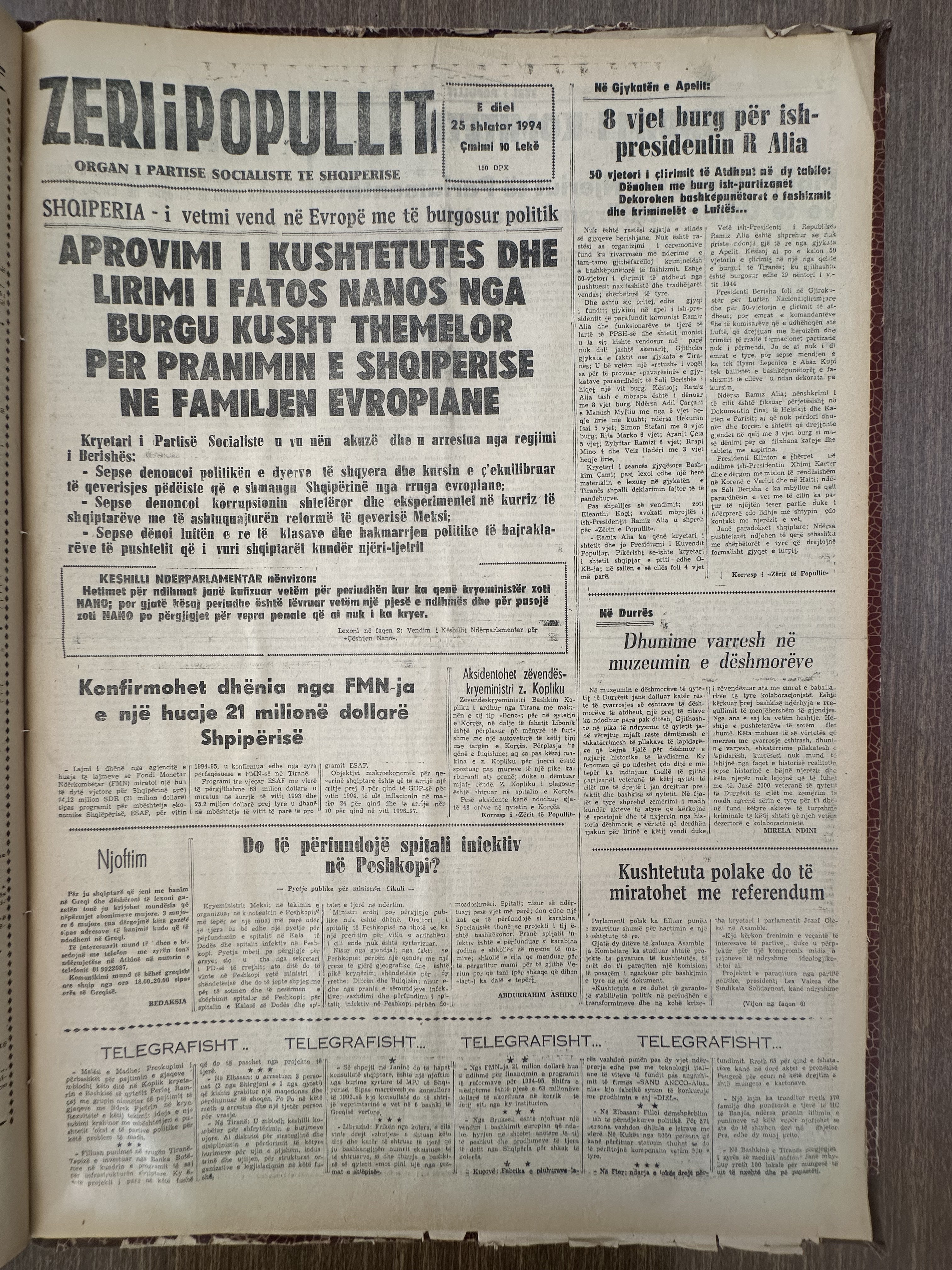 Zëri i Popullit 1994-09-25