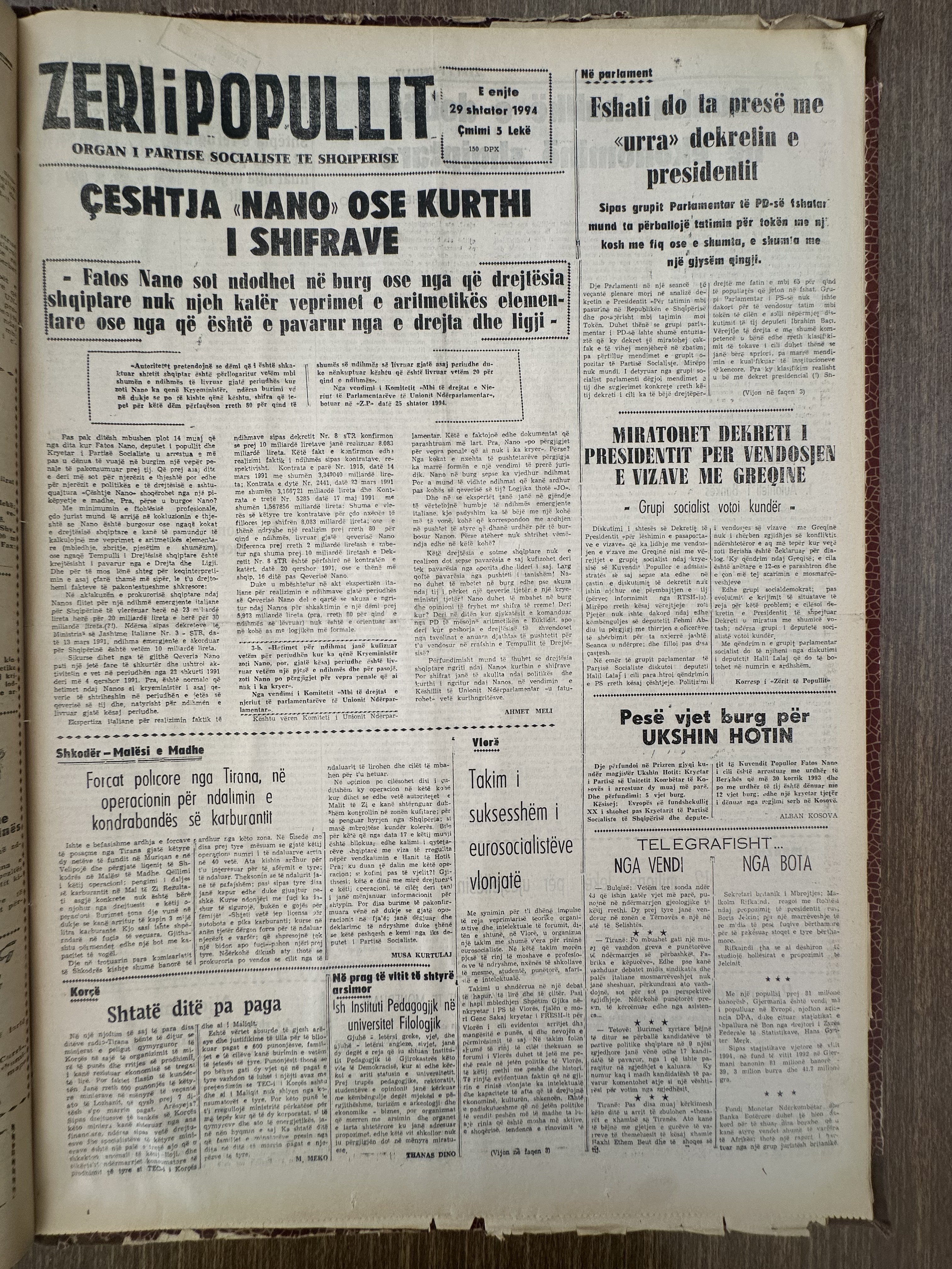 Zëri i Popullit 1996-02-29