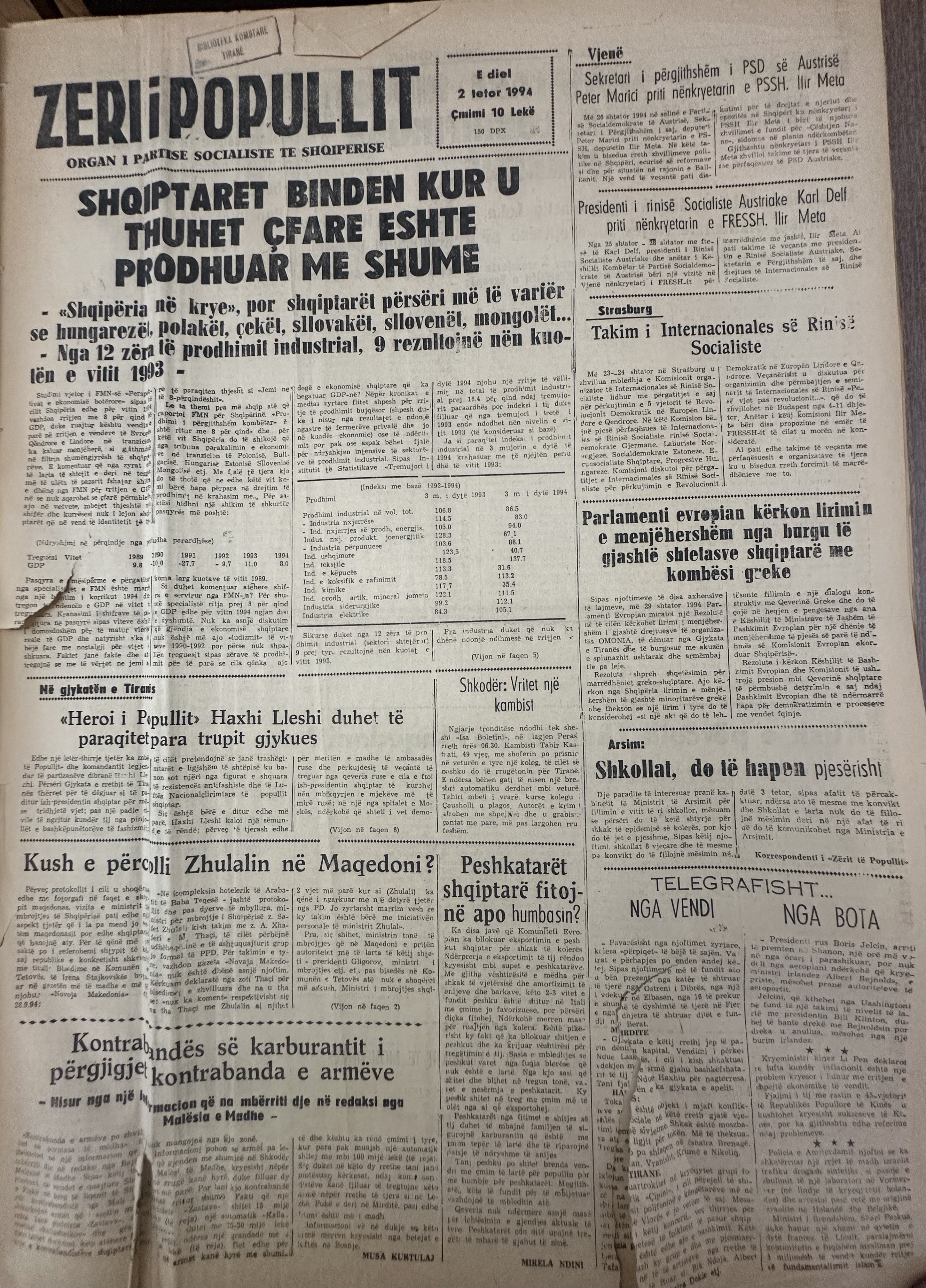Zëri i Popullit 1994-10-02