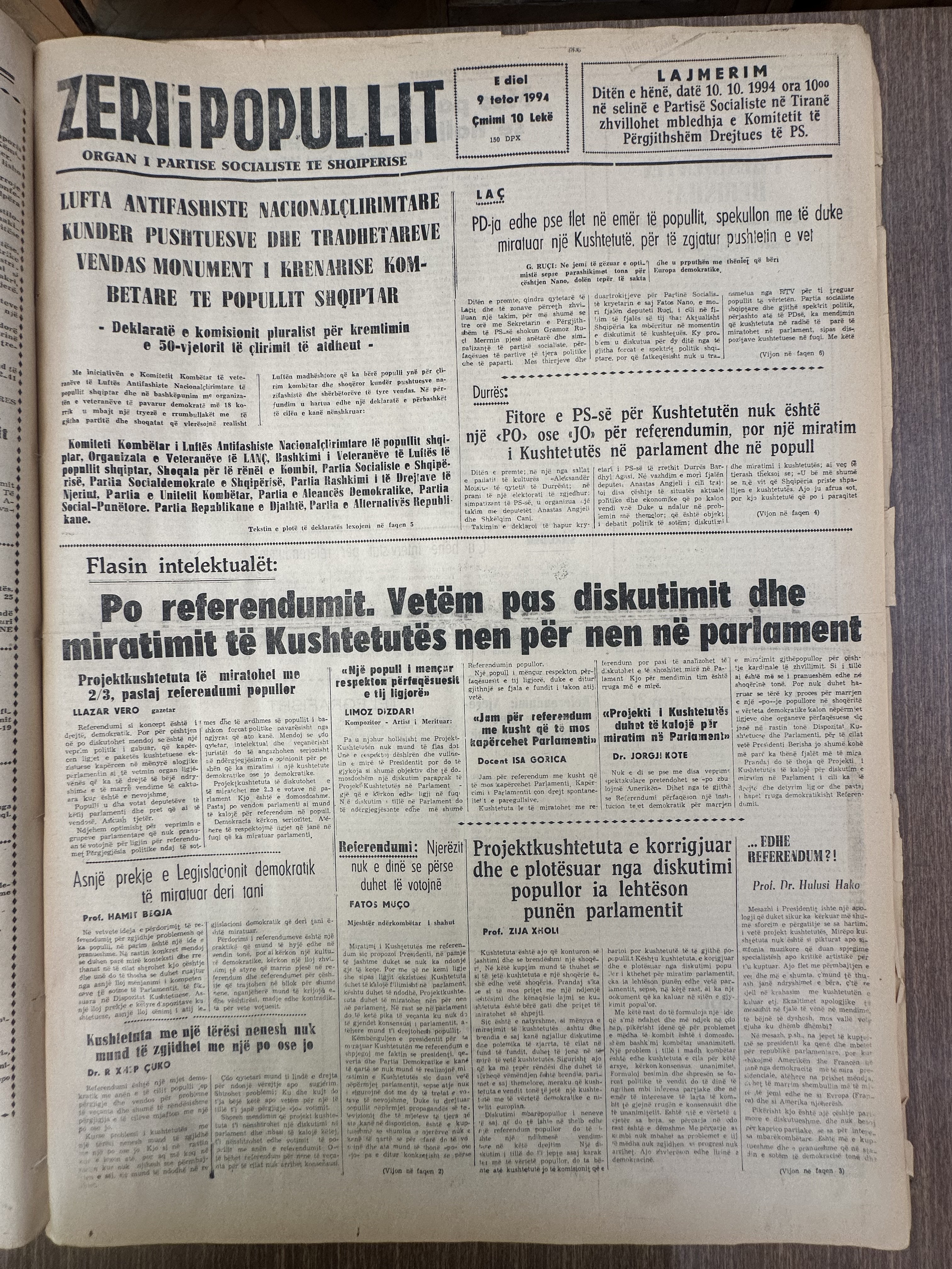 Zëri i Popullit 1994-10-09