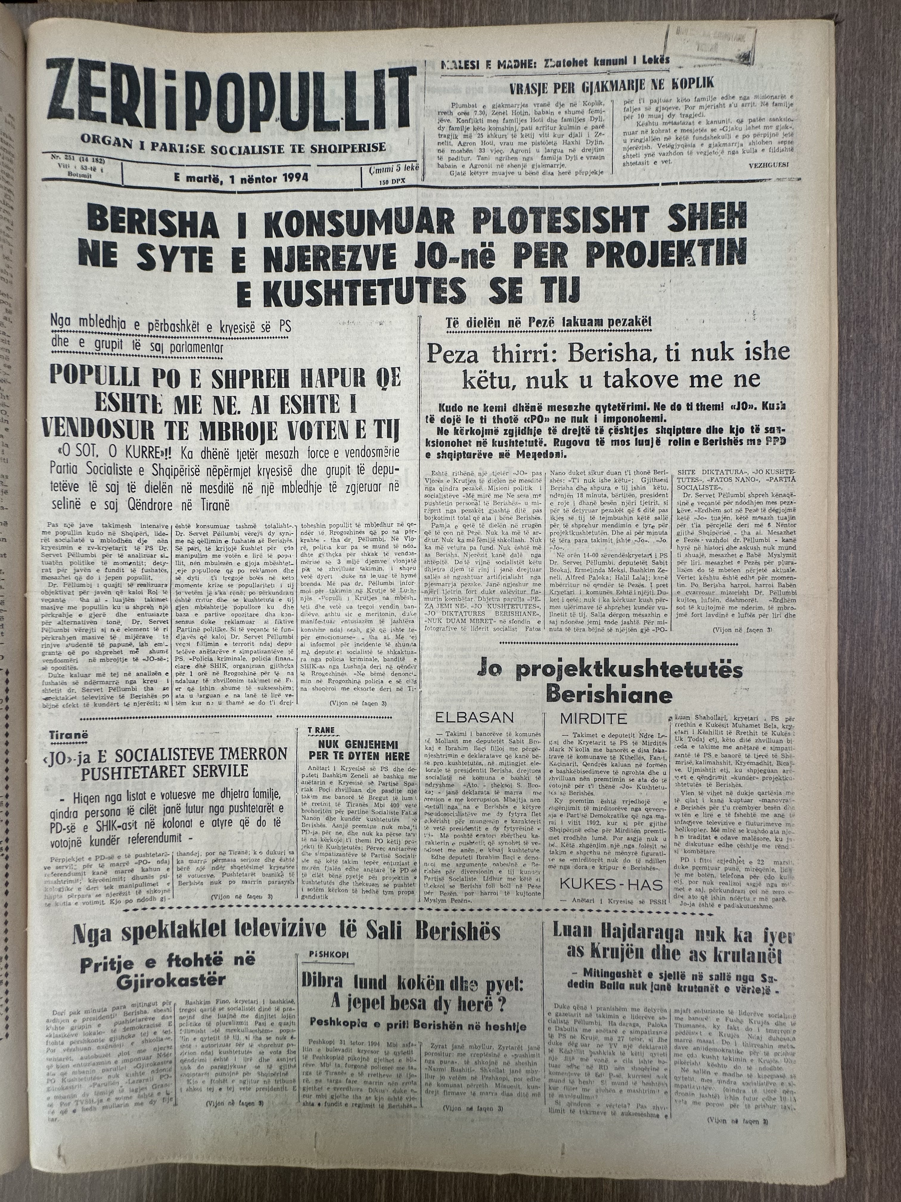 Zëri i Popullit 1994-11-01