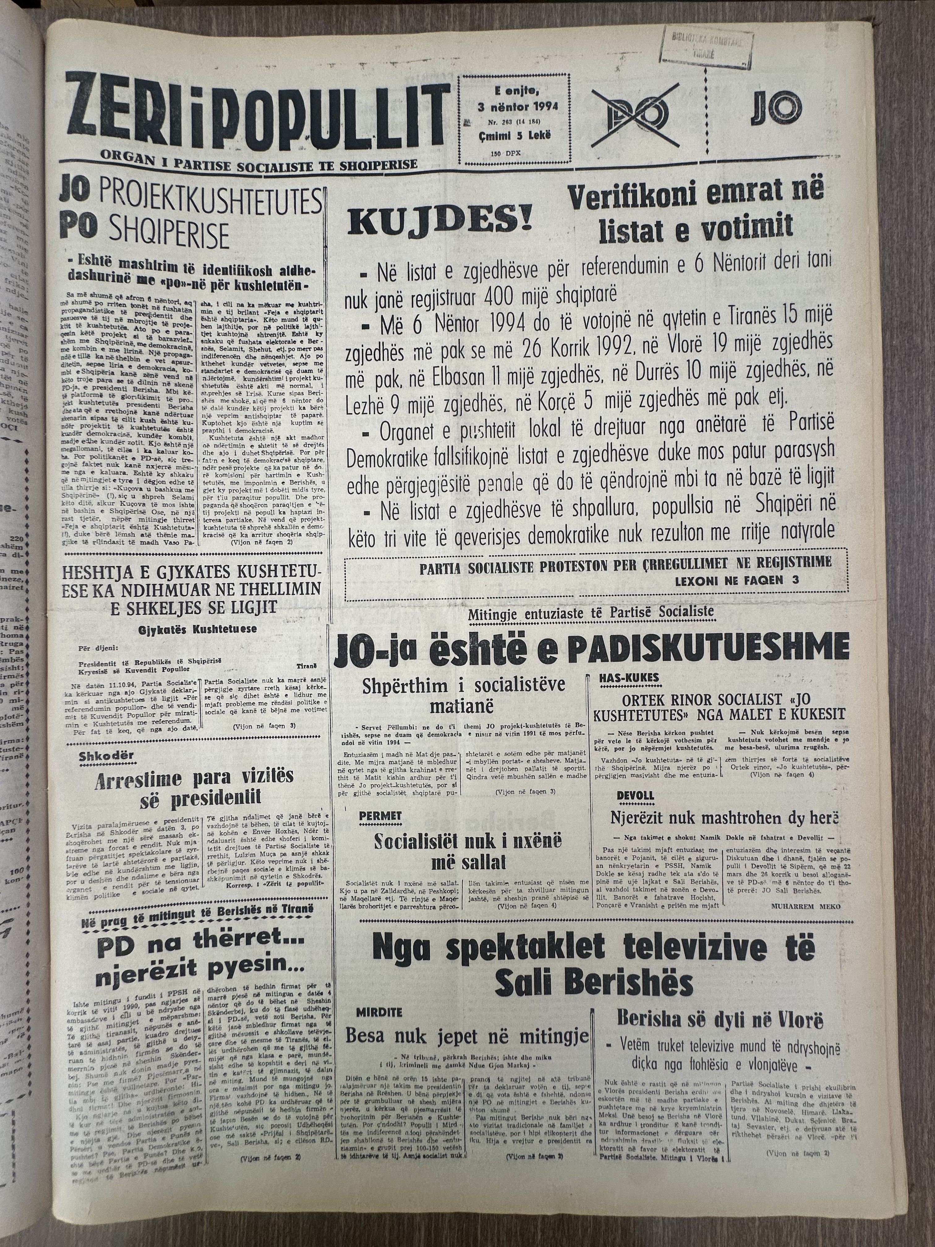 Zëri i Popullit 1994-11-03