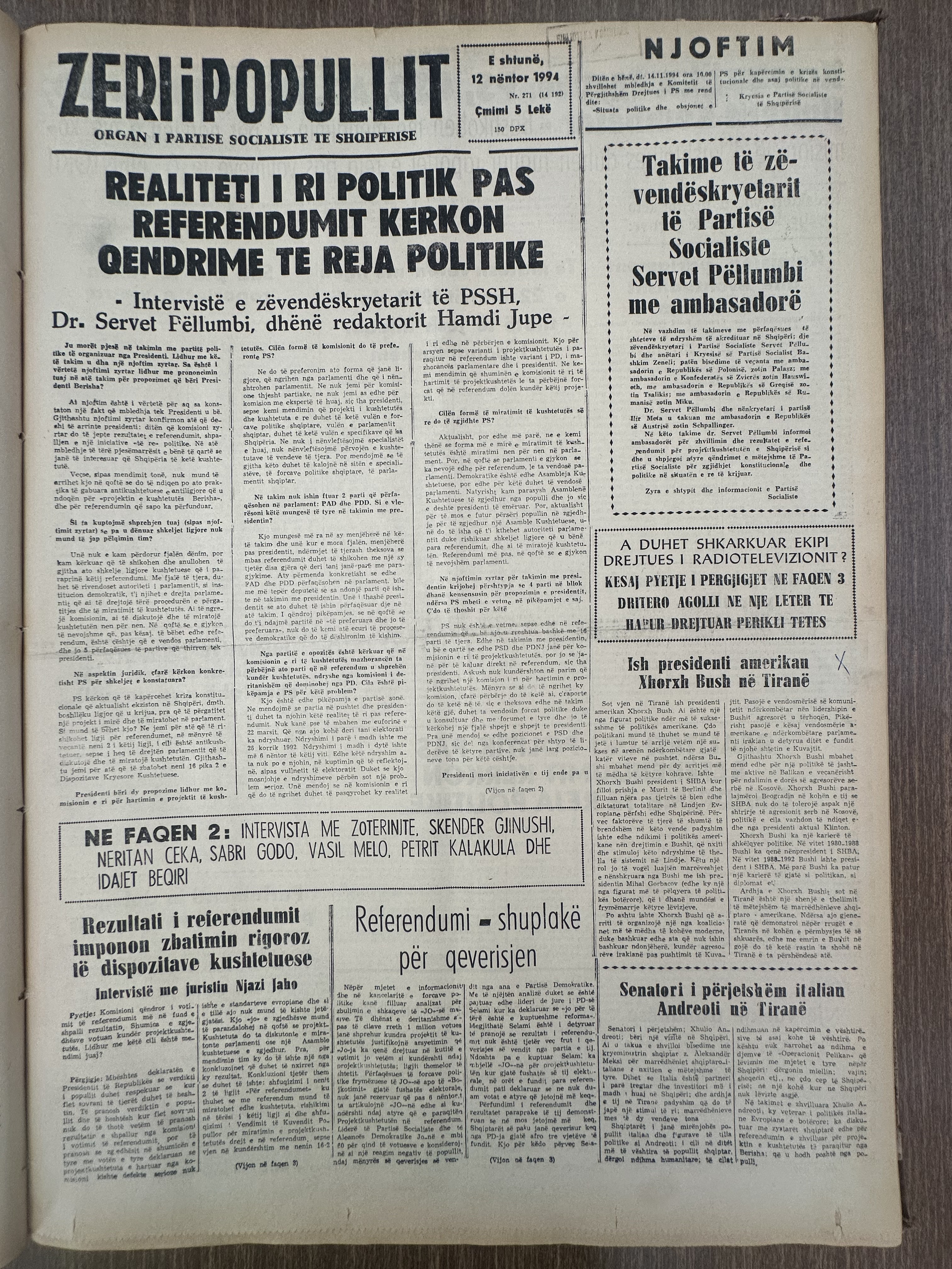 Zëri i Popullit 1994-11-12