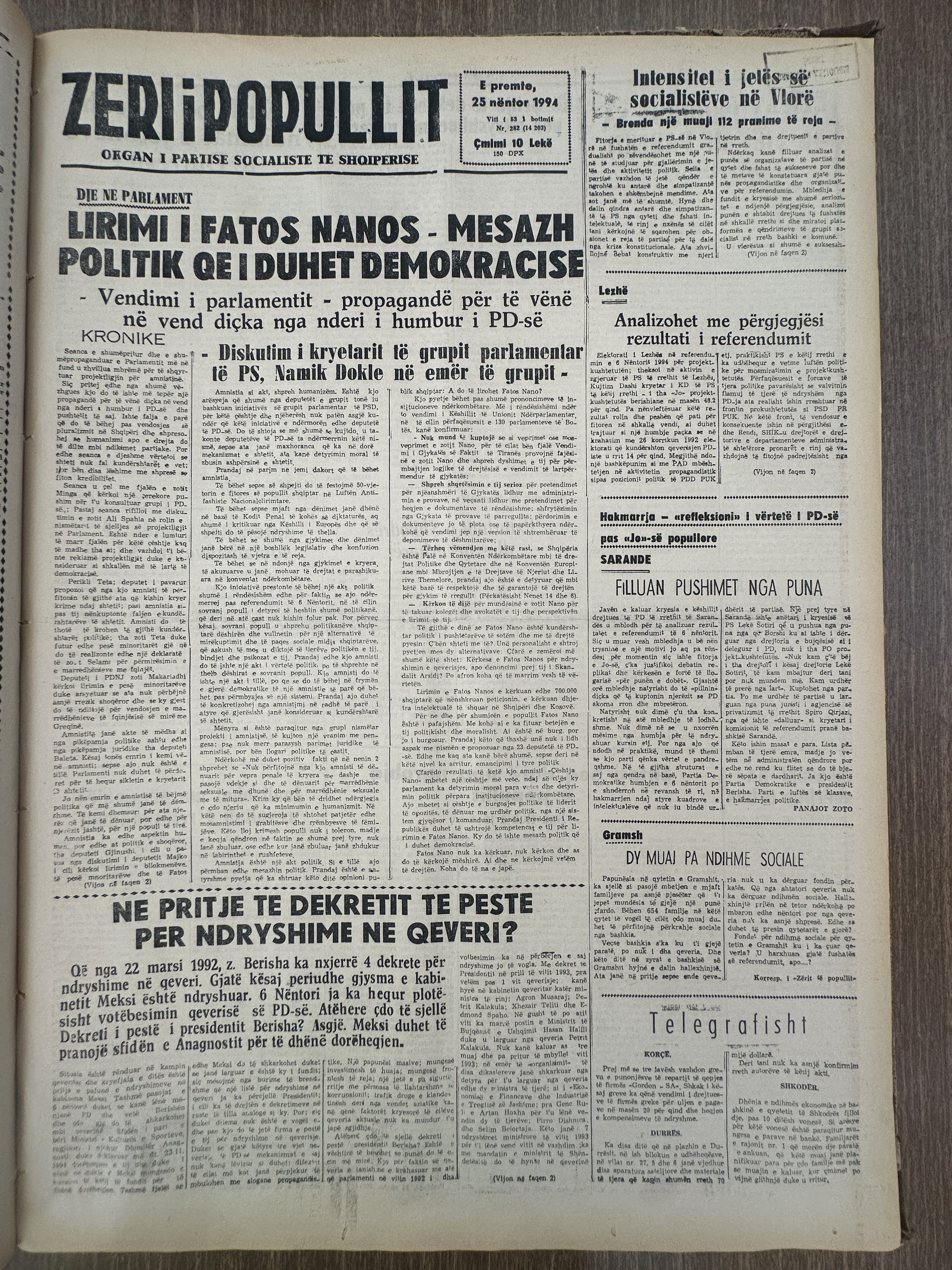 Zëri i Popullit 1994-11-25