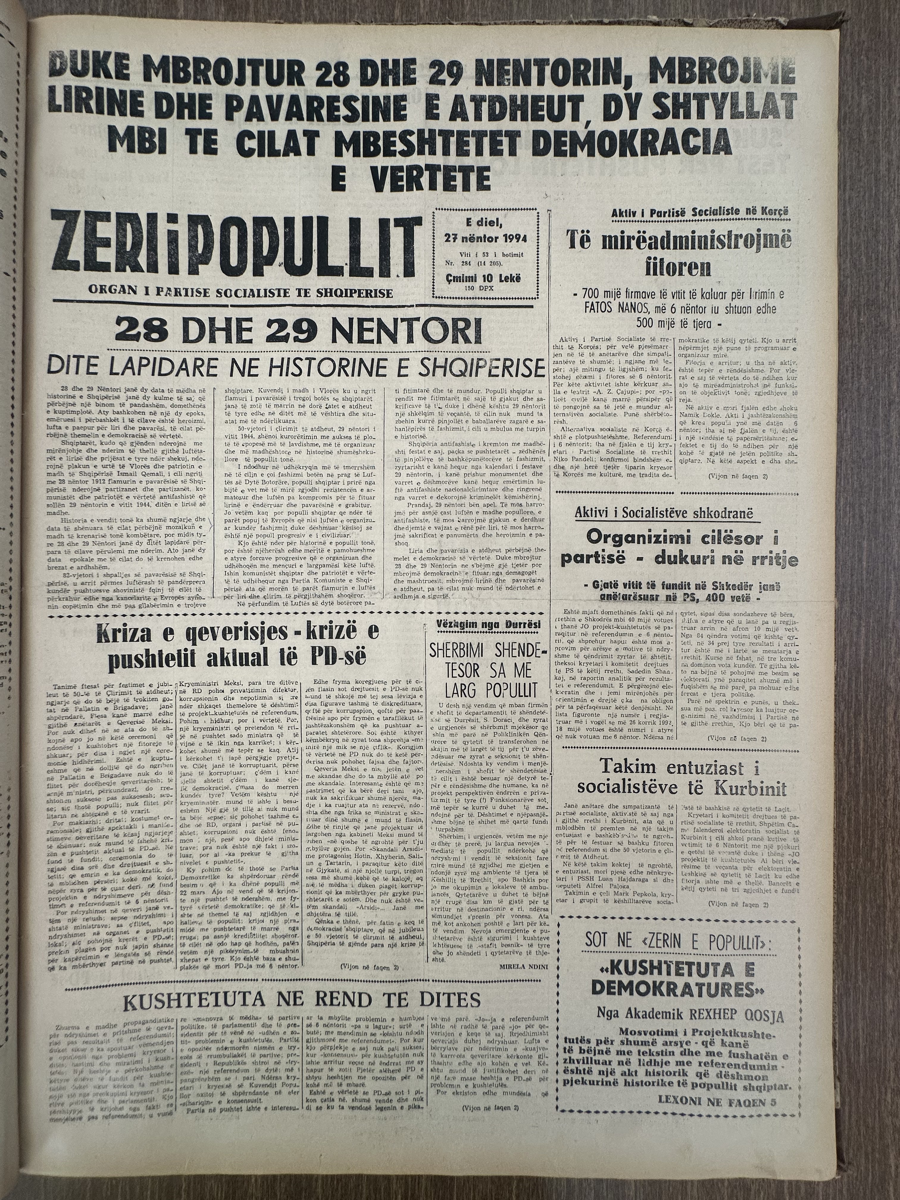 Zëri i Popullit 1994-11-27