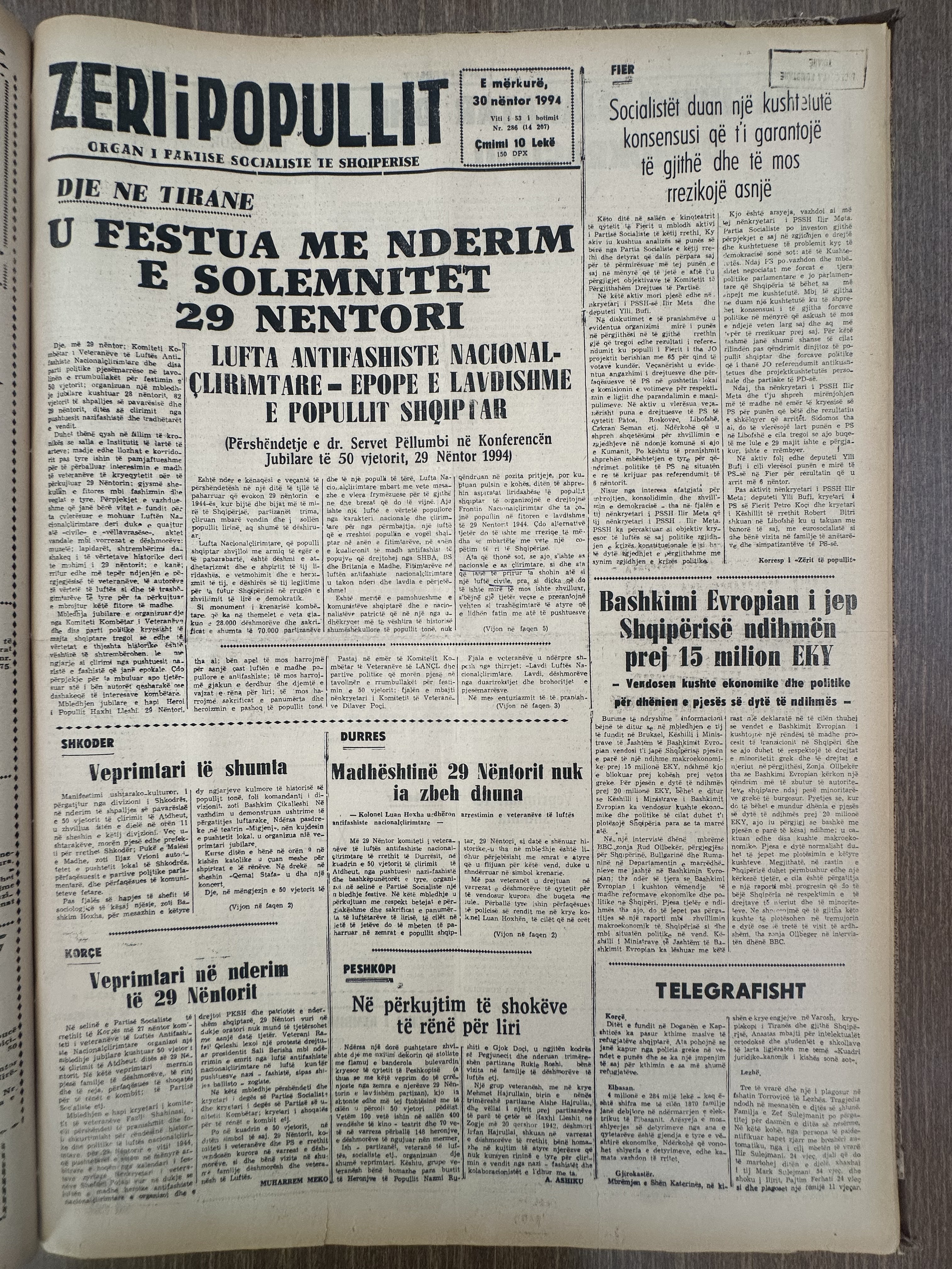 Zëri i Popullit 1994-11-30
