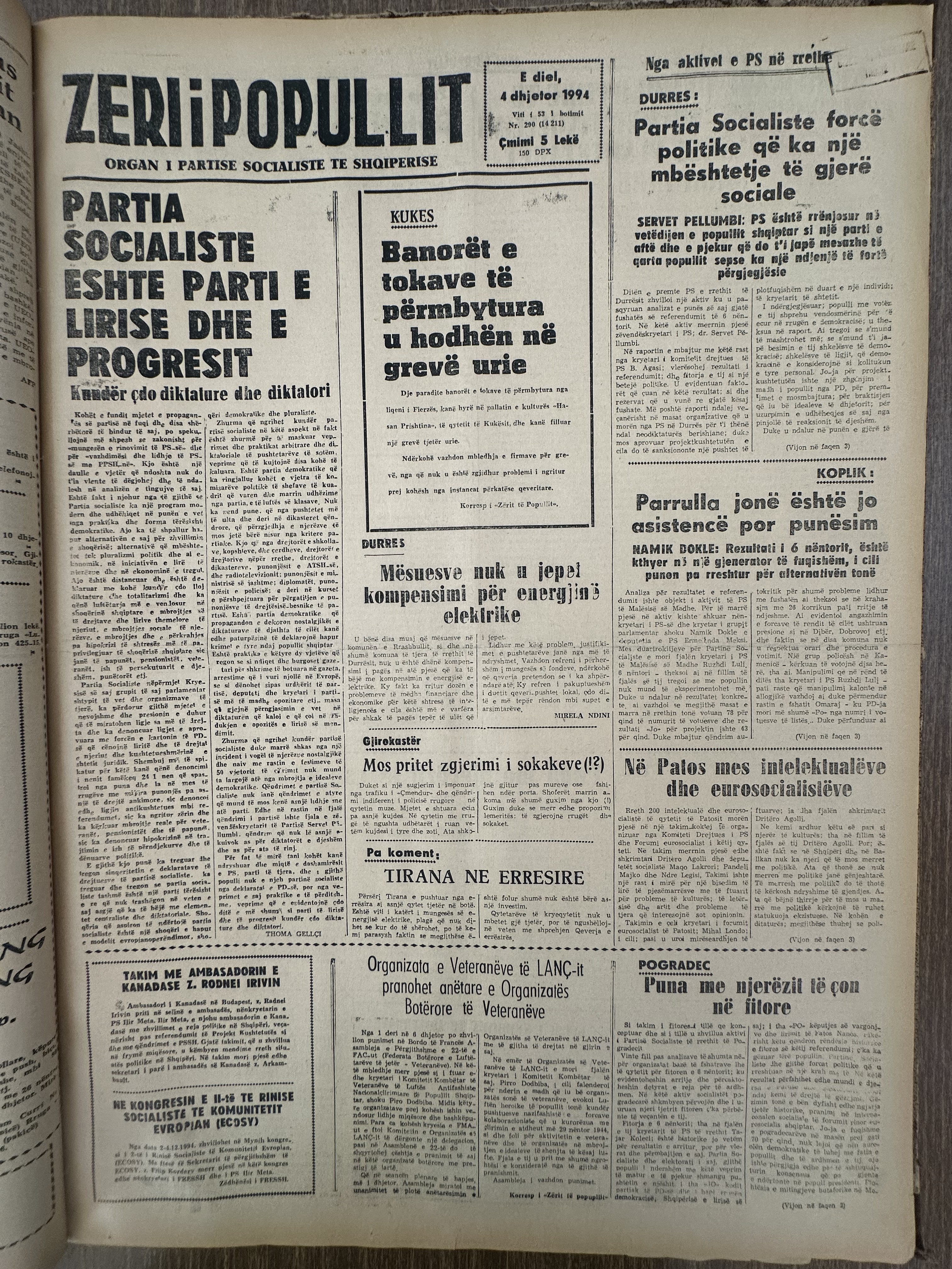 Zëri i Popullit 1994-12-04