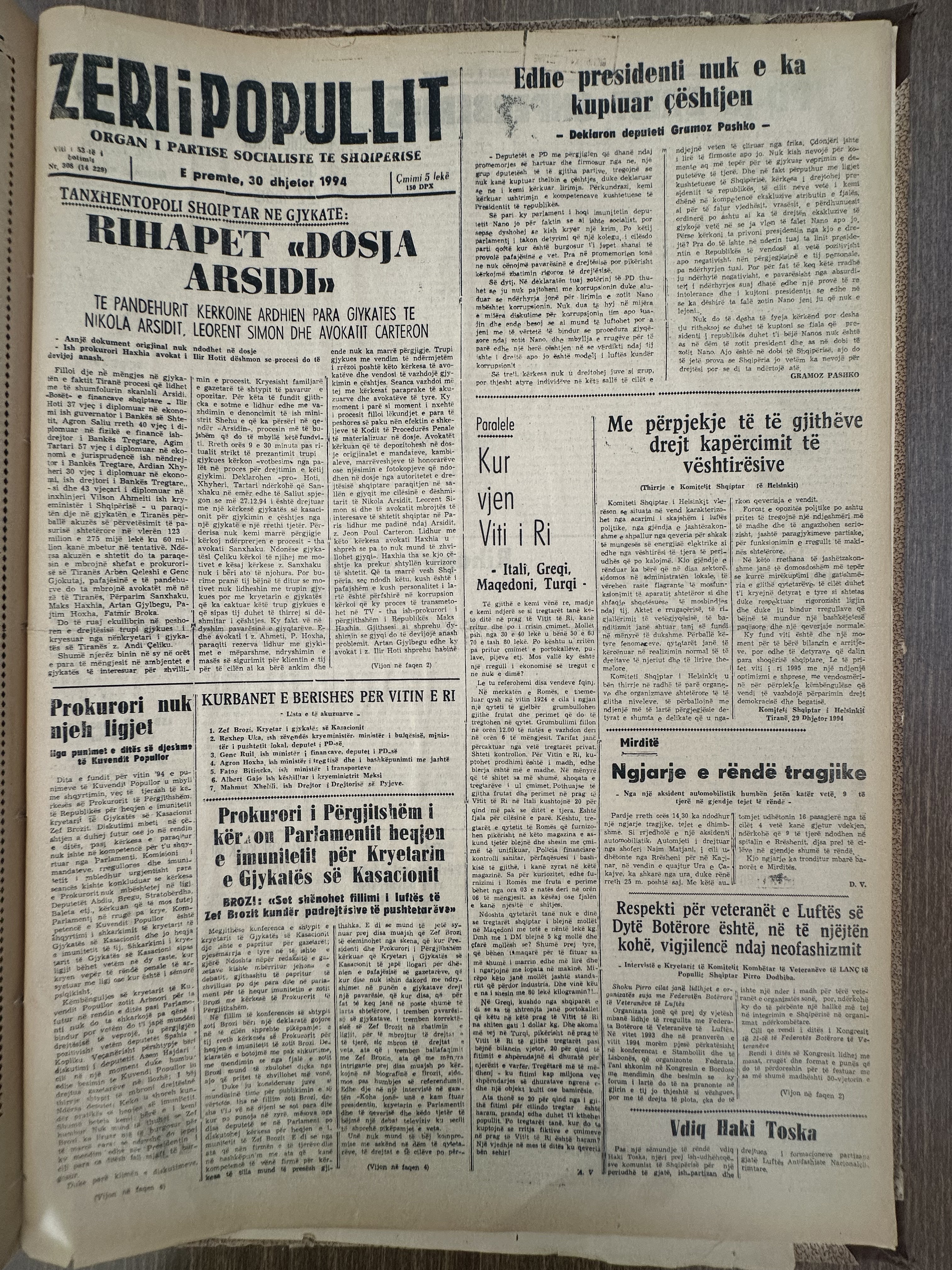 Zëri i Popullit 1994-12-30