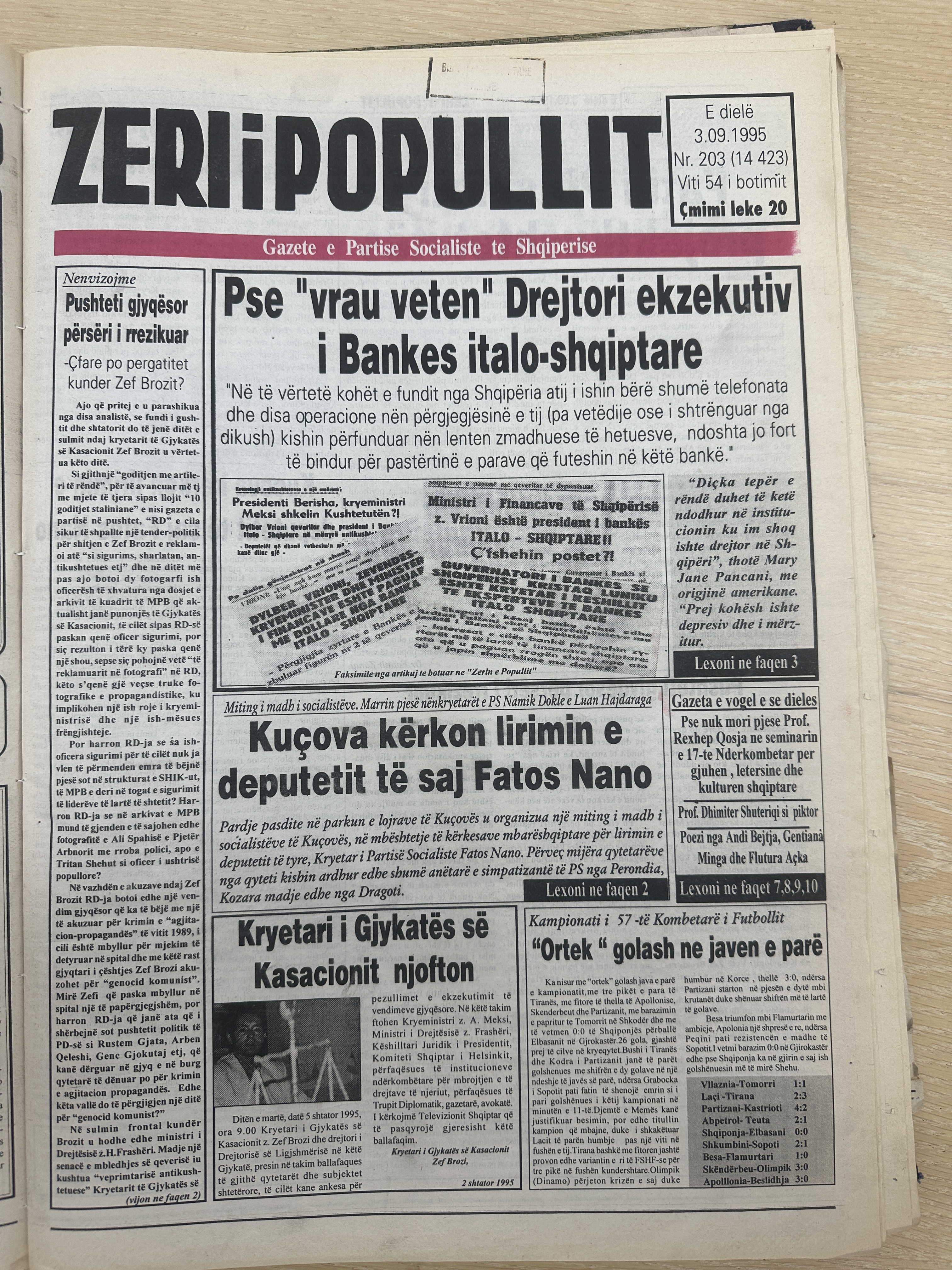 Zëri i Popullit 1995-09-03