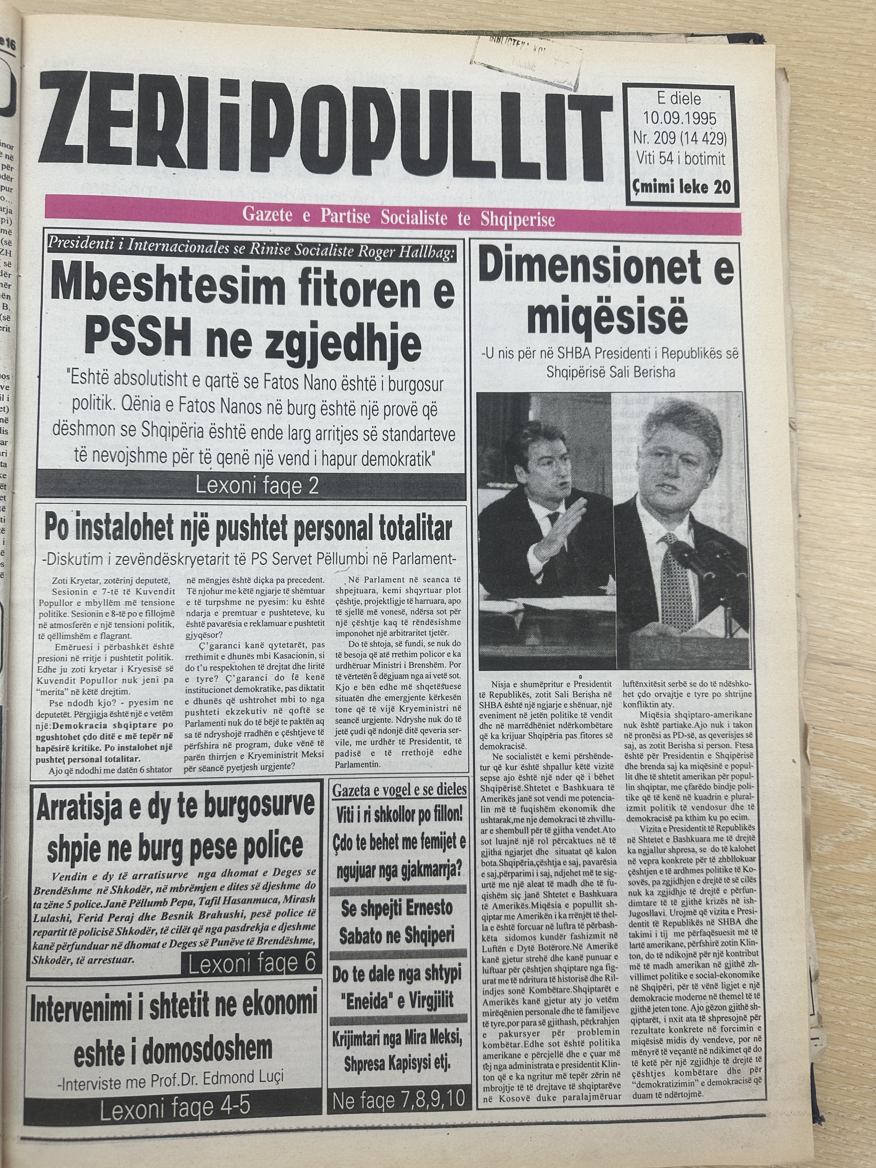 Zëri i Popullit 1995-09-10