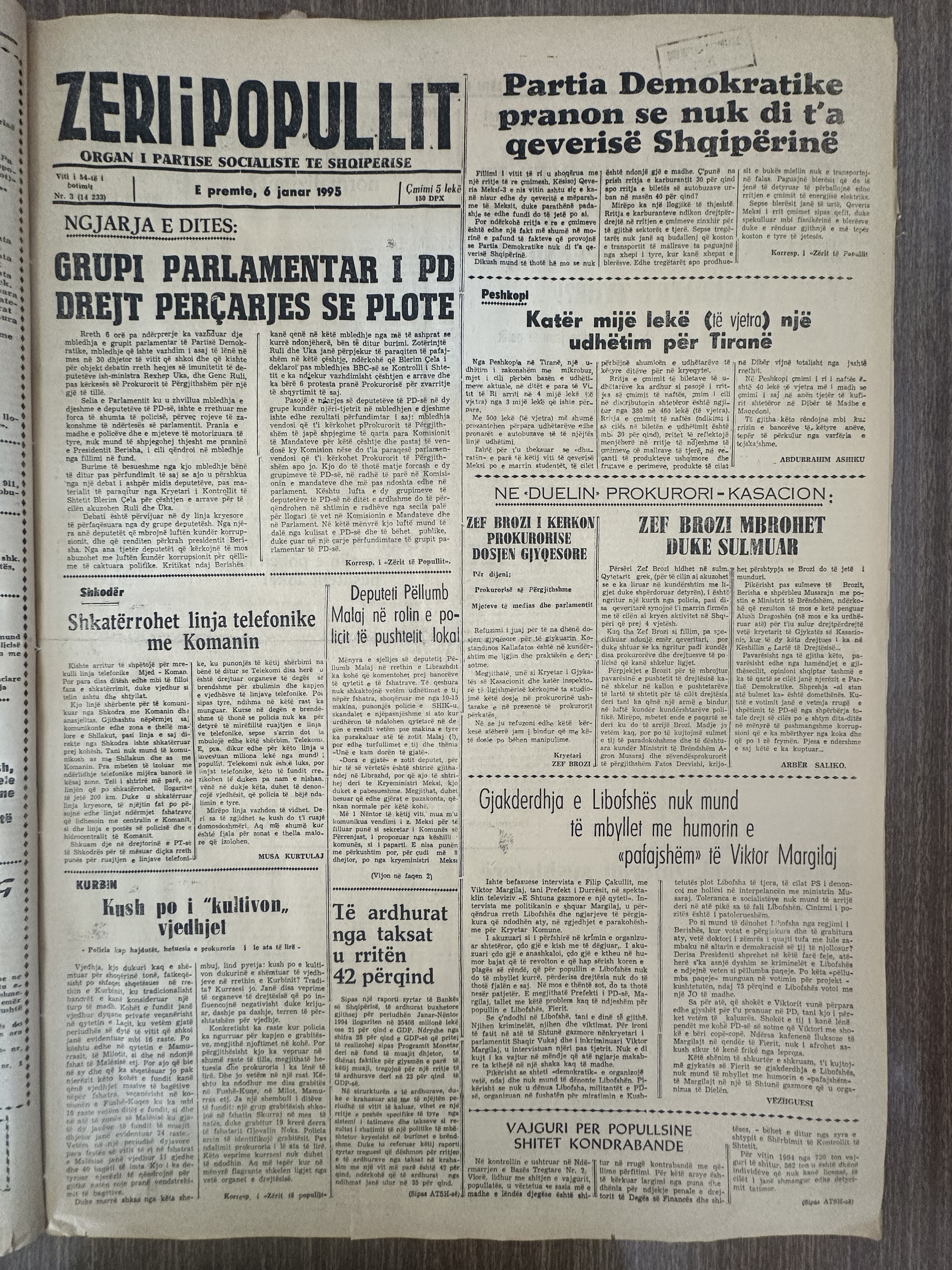 Zëri i Popullit 1995-01-06