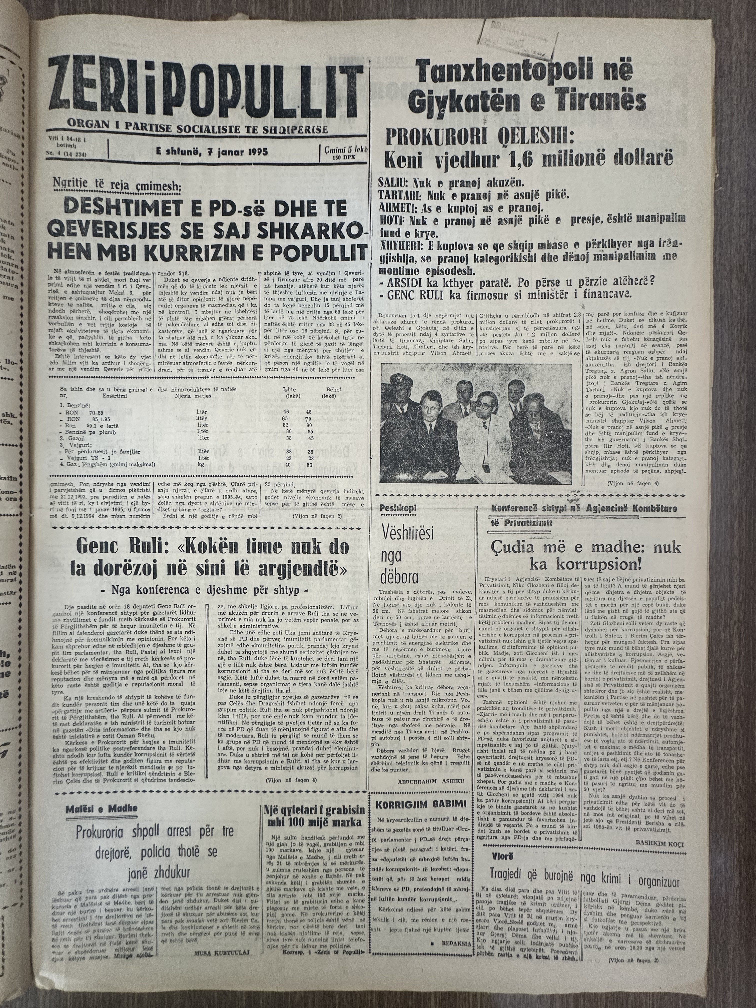 Zëri i Popullit 1995-01-07