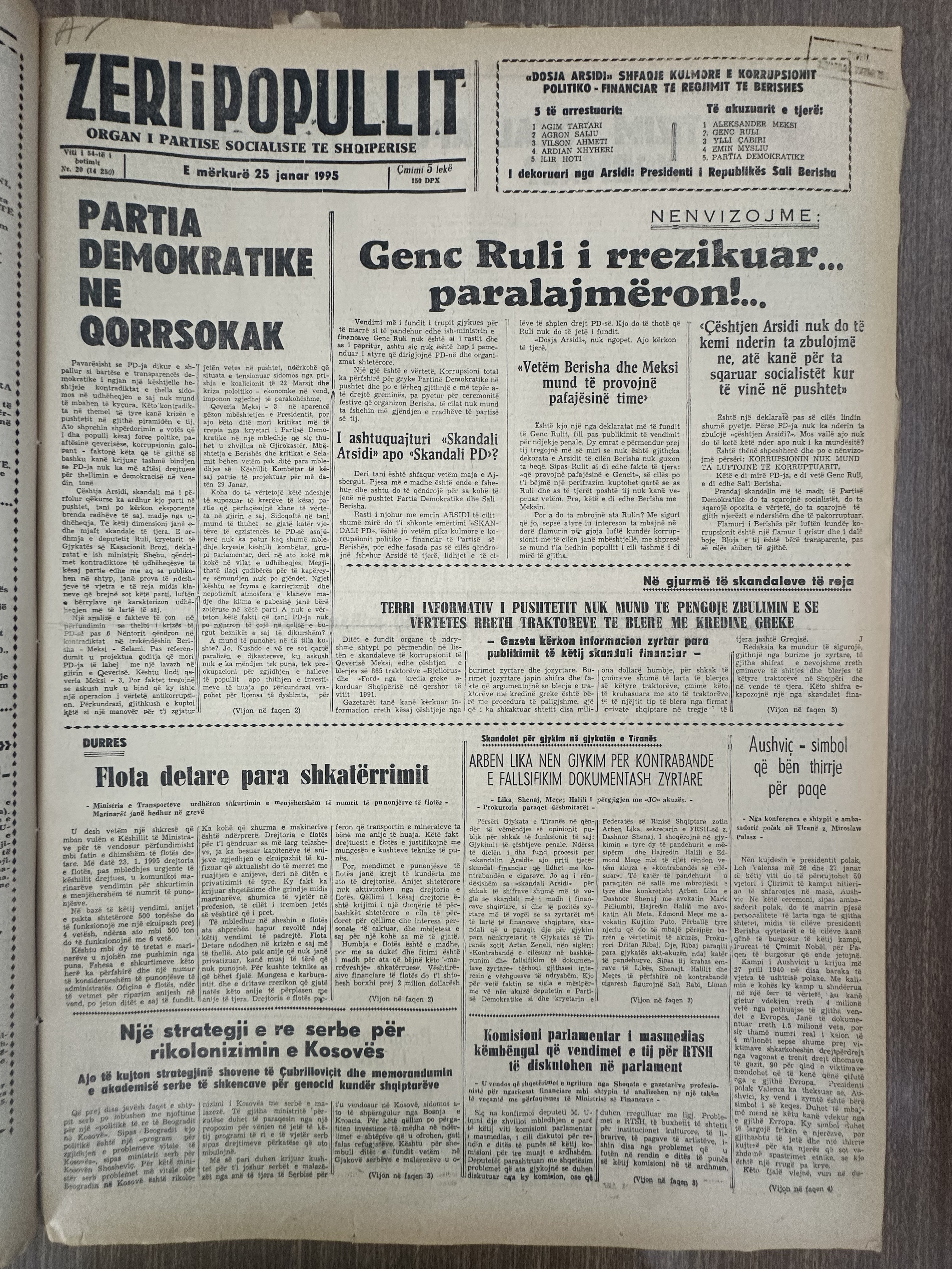Zëri i Popullit 1995-01-25