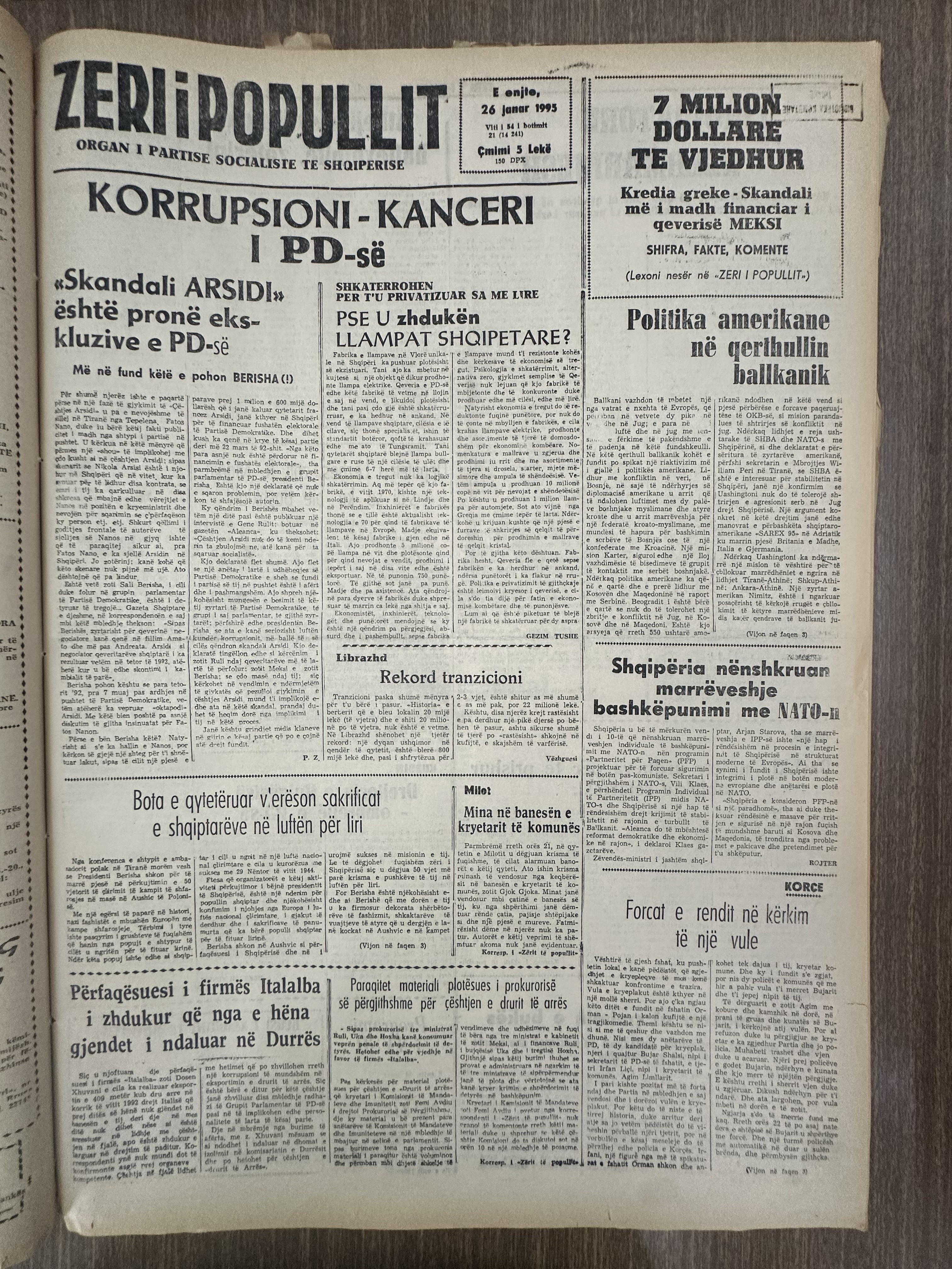 Zëri i Popullit 1995-01-26