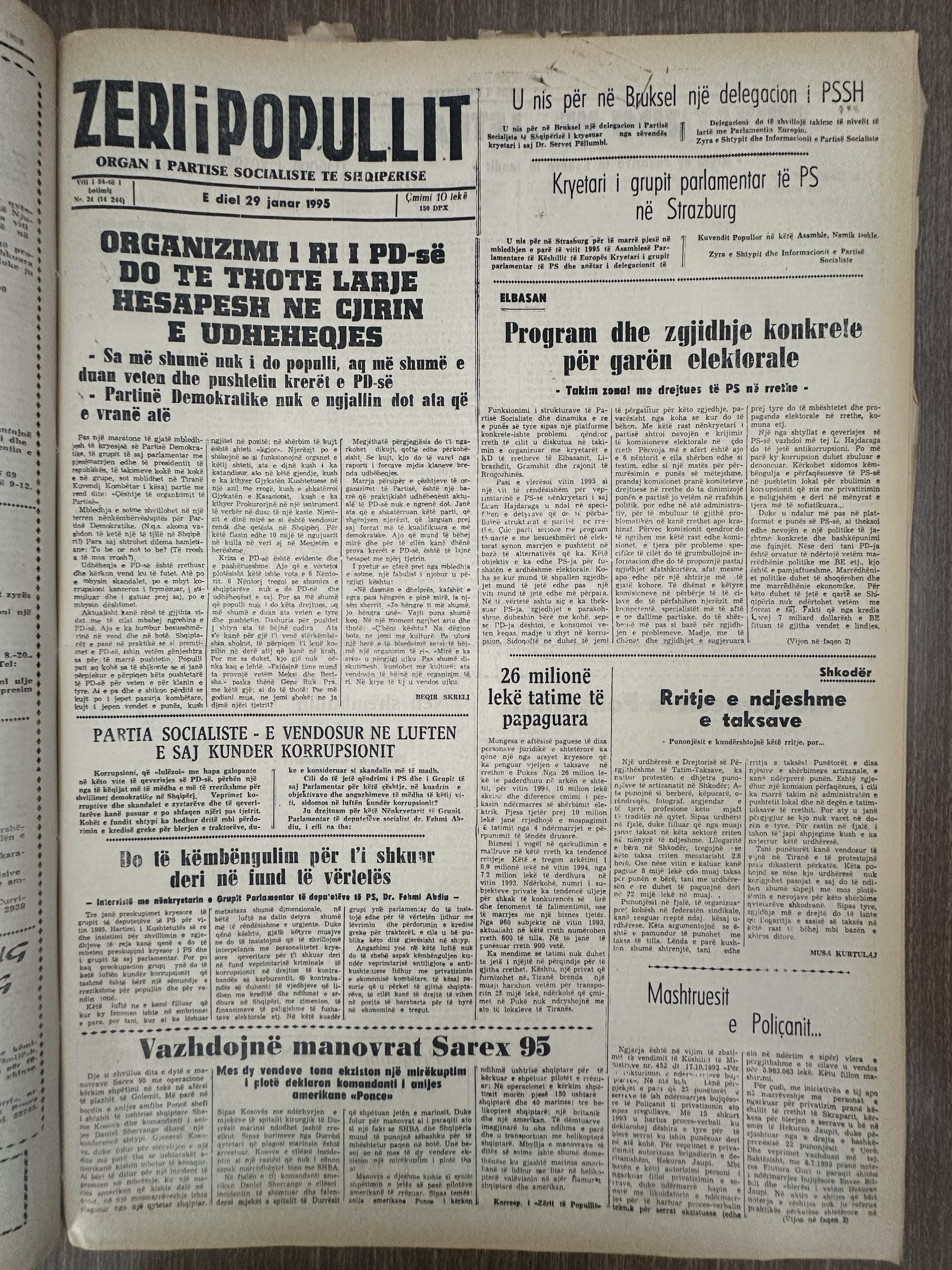 Zëri i Popullit 1995-01-29