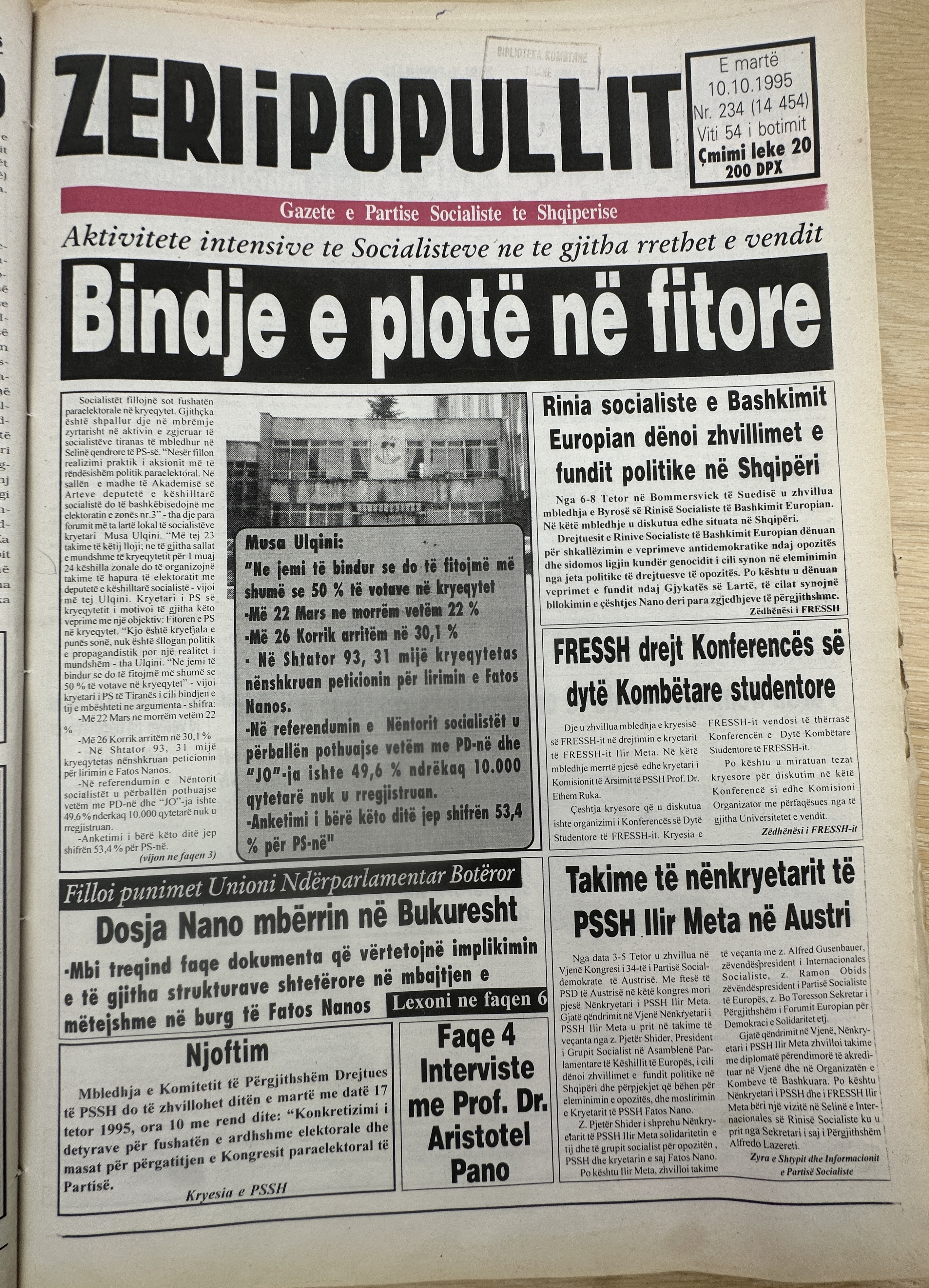 Zëri i Popullit 1995-10-10