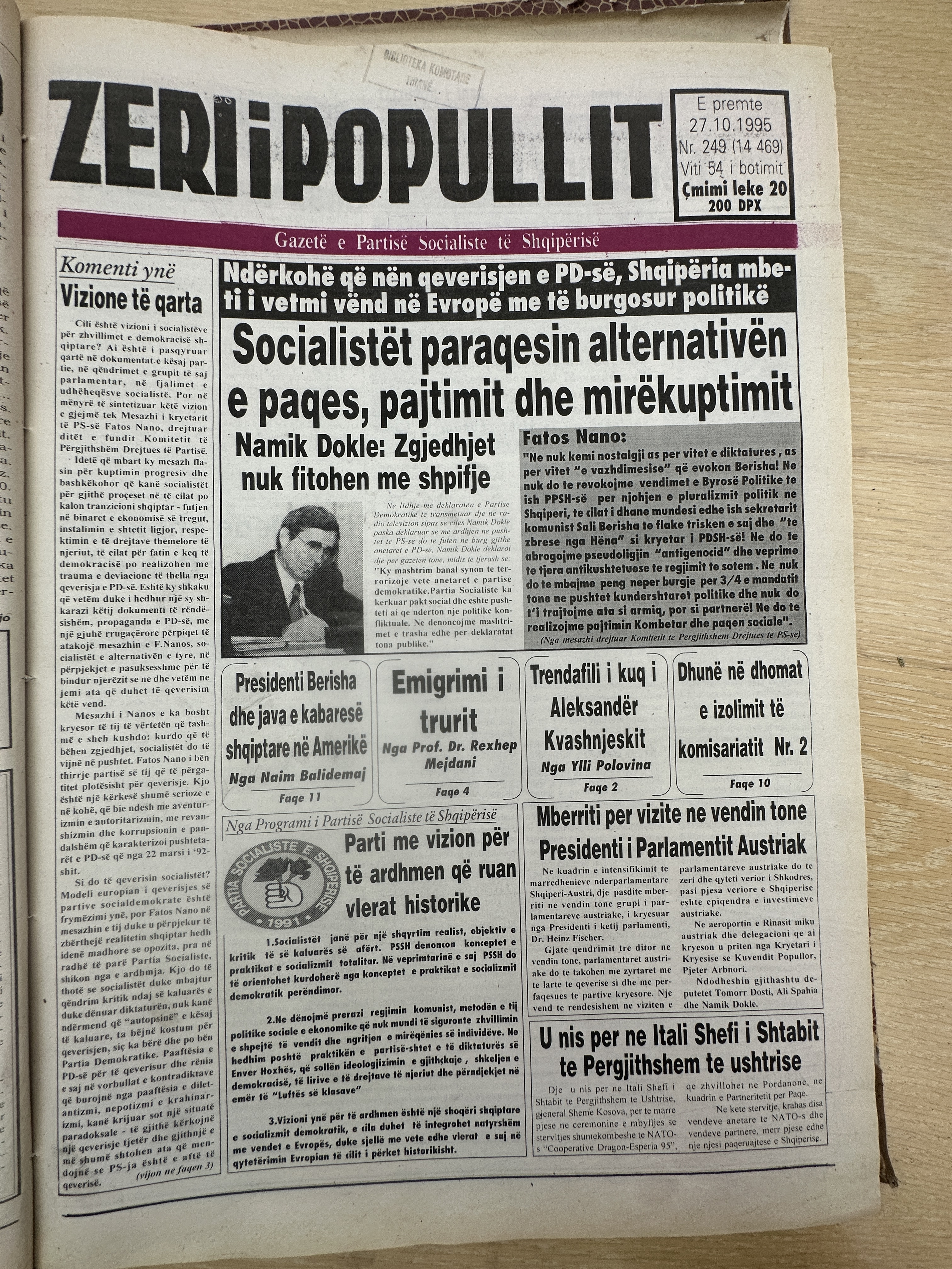 Zëri i Popullit 1995-10-27