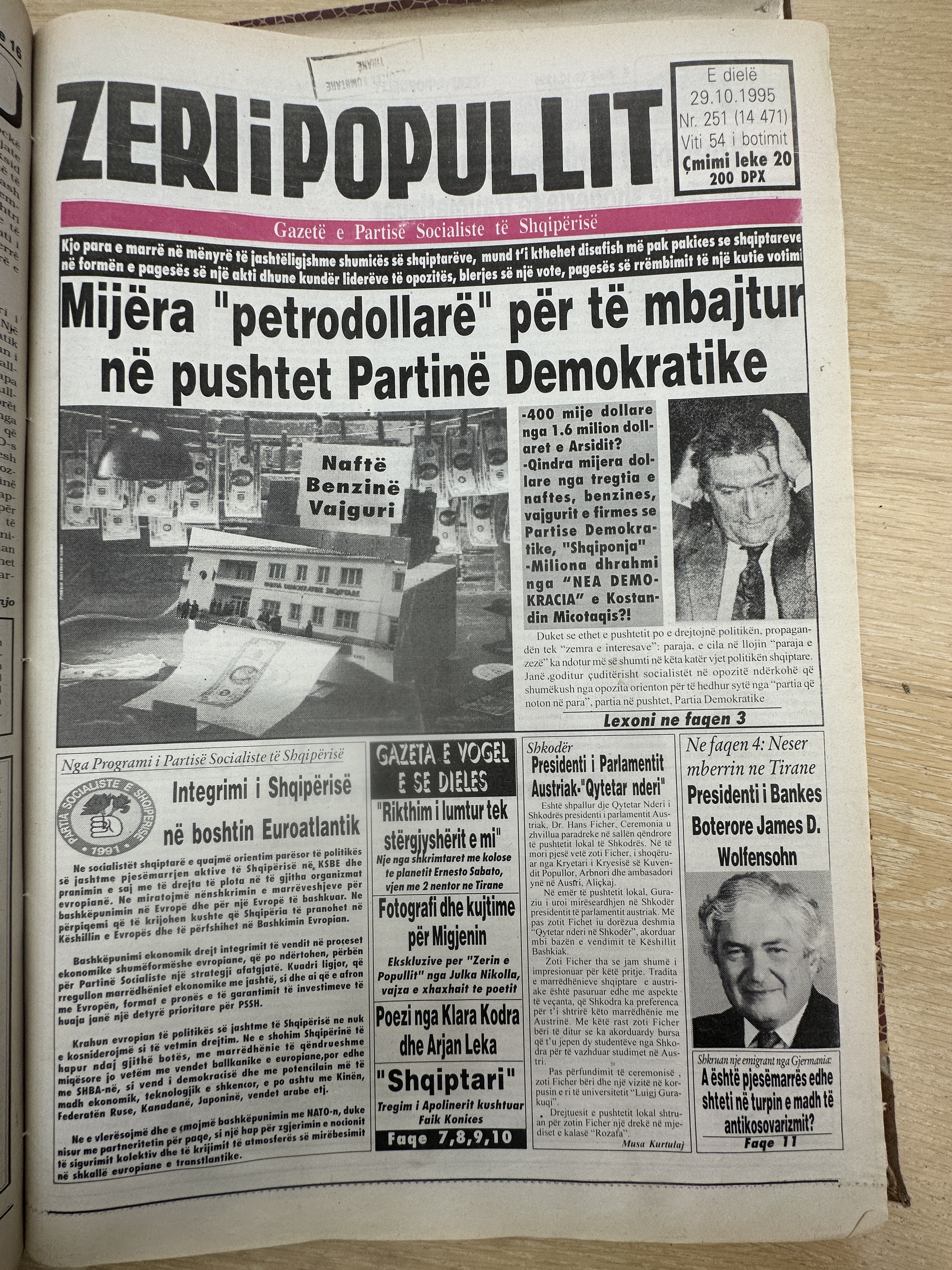 Zëri i Popullit 1995-10-29