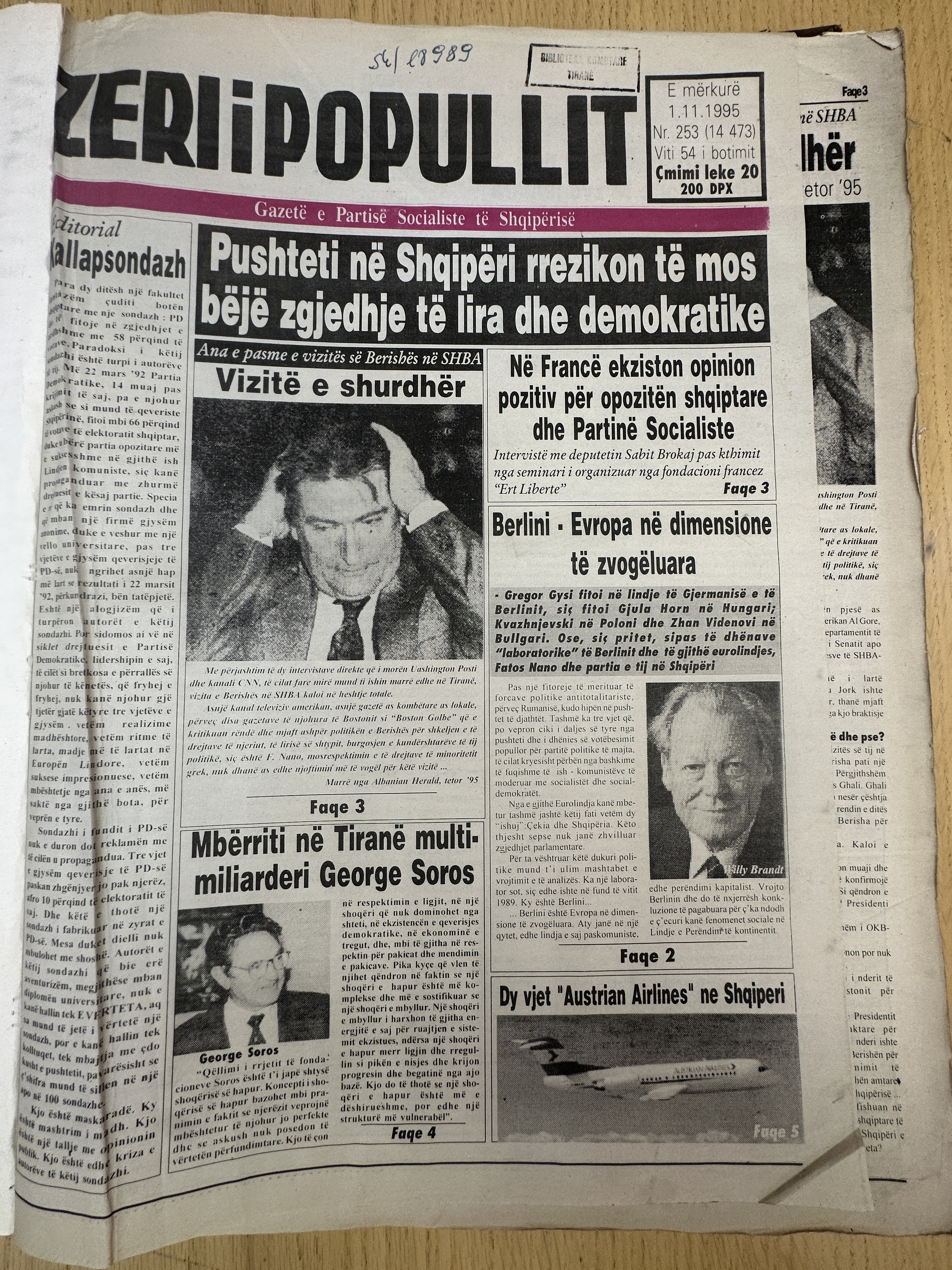 Zëri i Popullit 1995-11-01