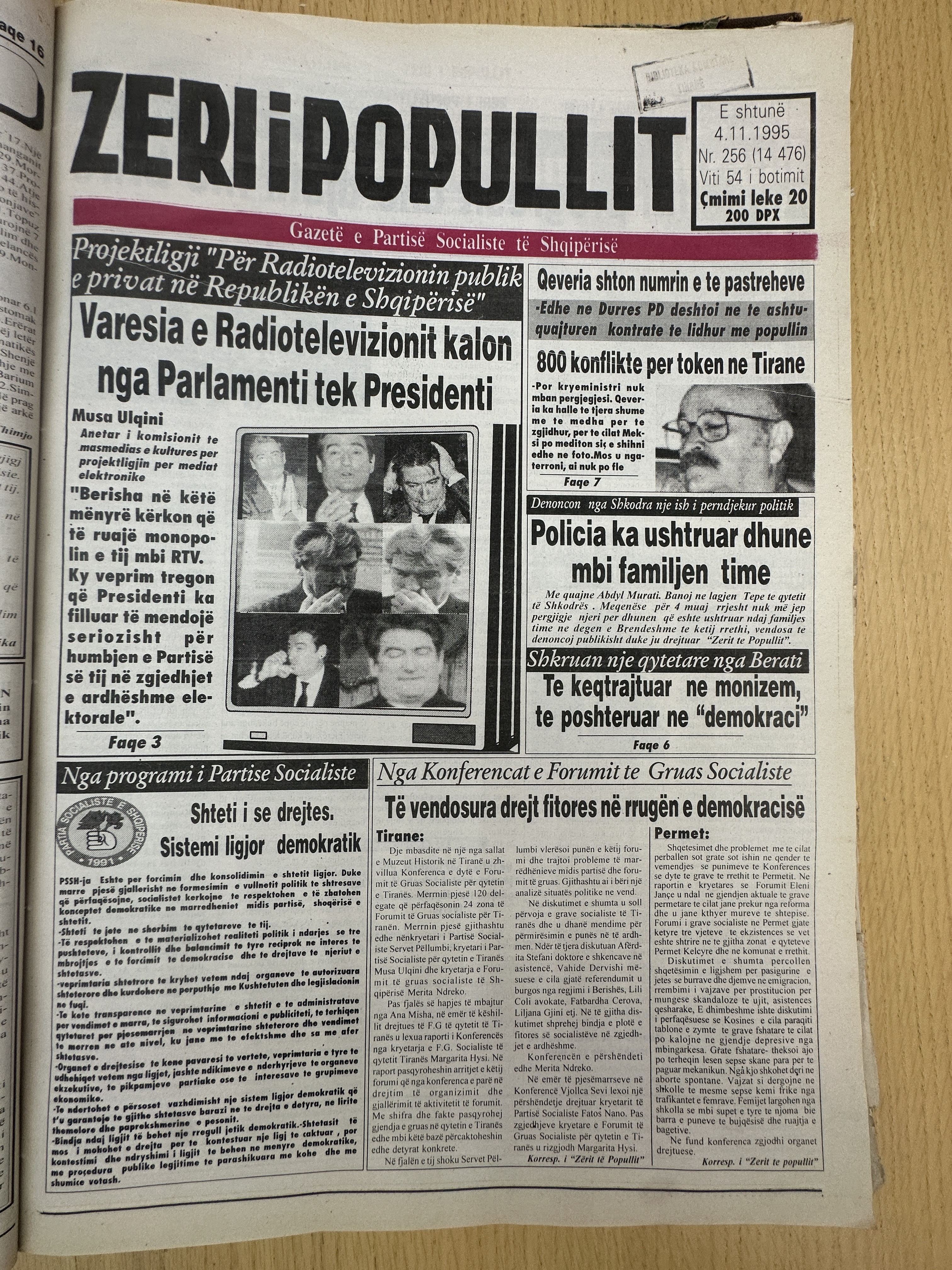 Zëri i Popullit 1995-11-04