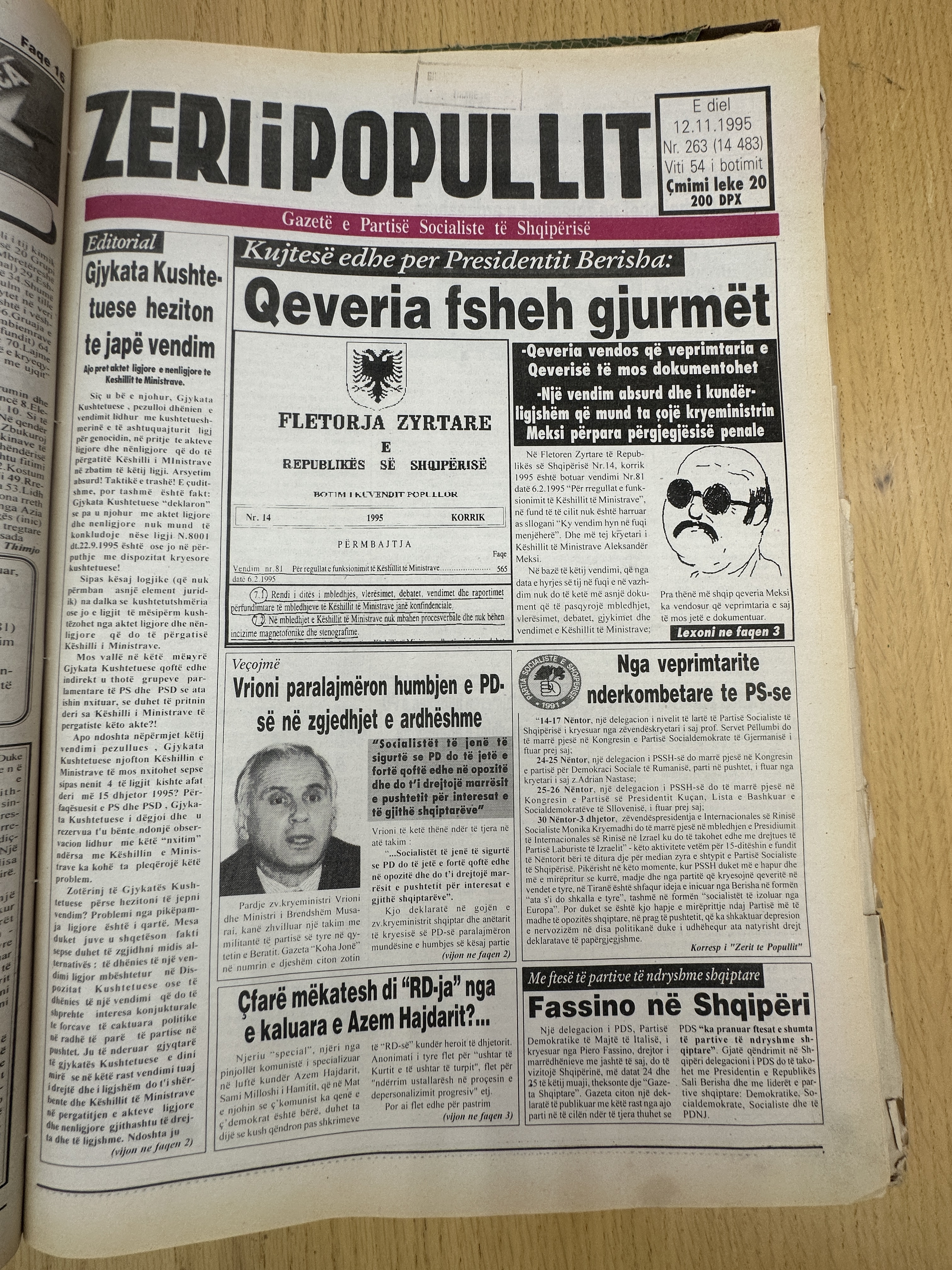 Zëri i Popullit 1995-11-12