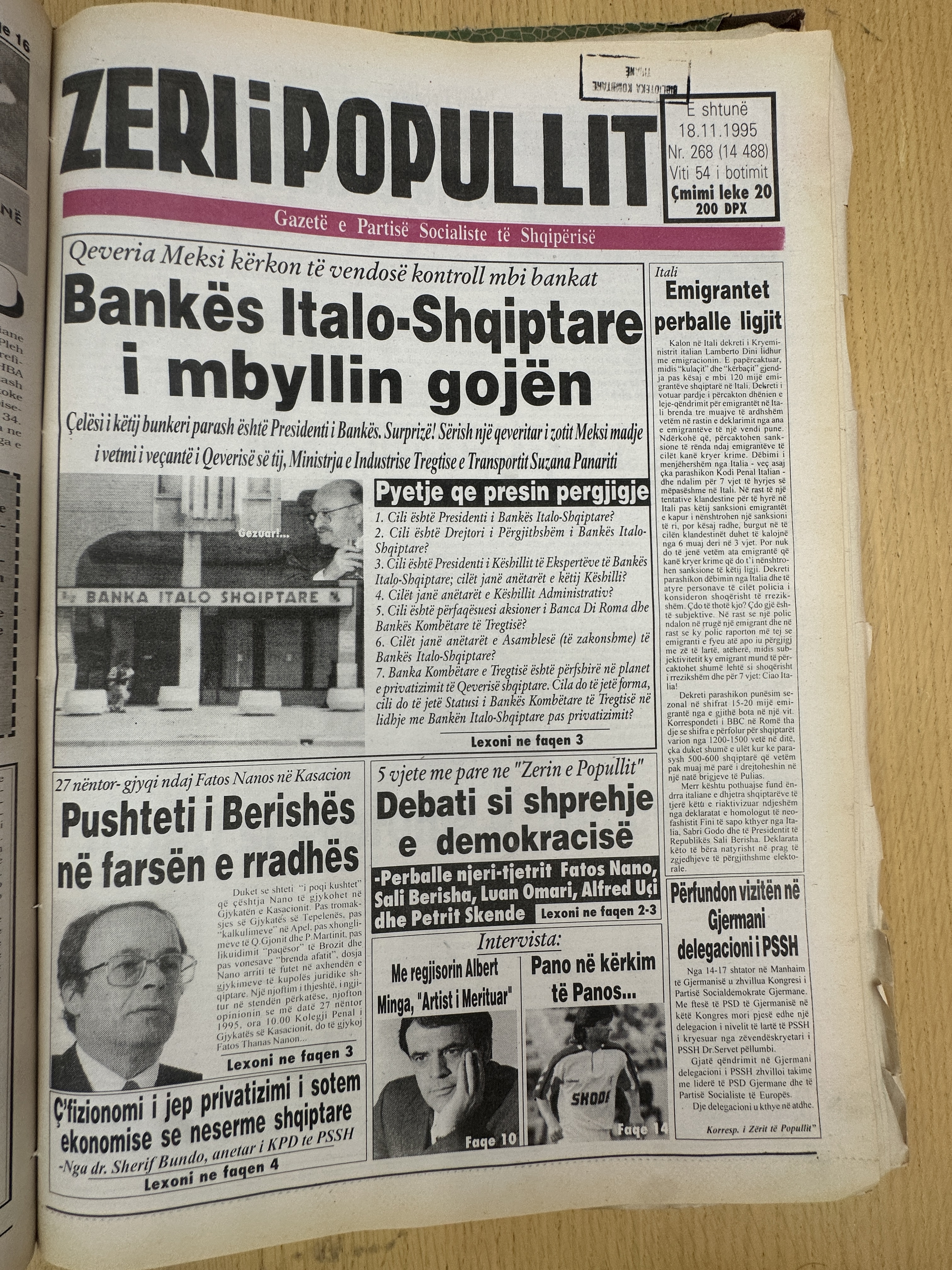 Zëri i Popullit 1995-11-18