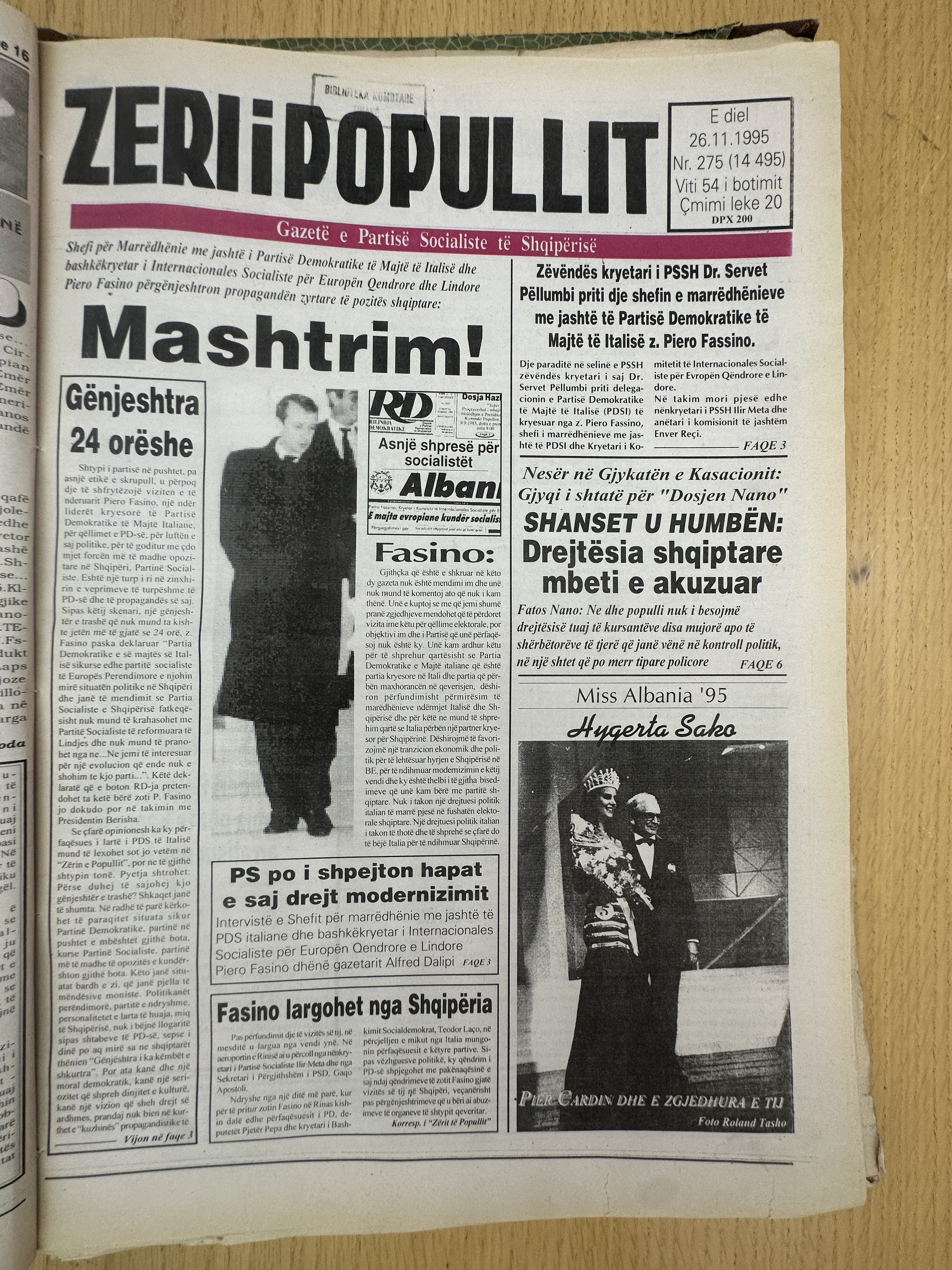 Zëri i Popullit 1995-11-26