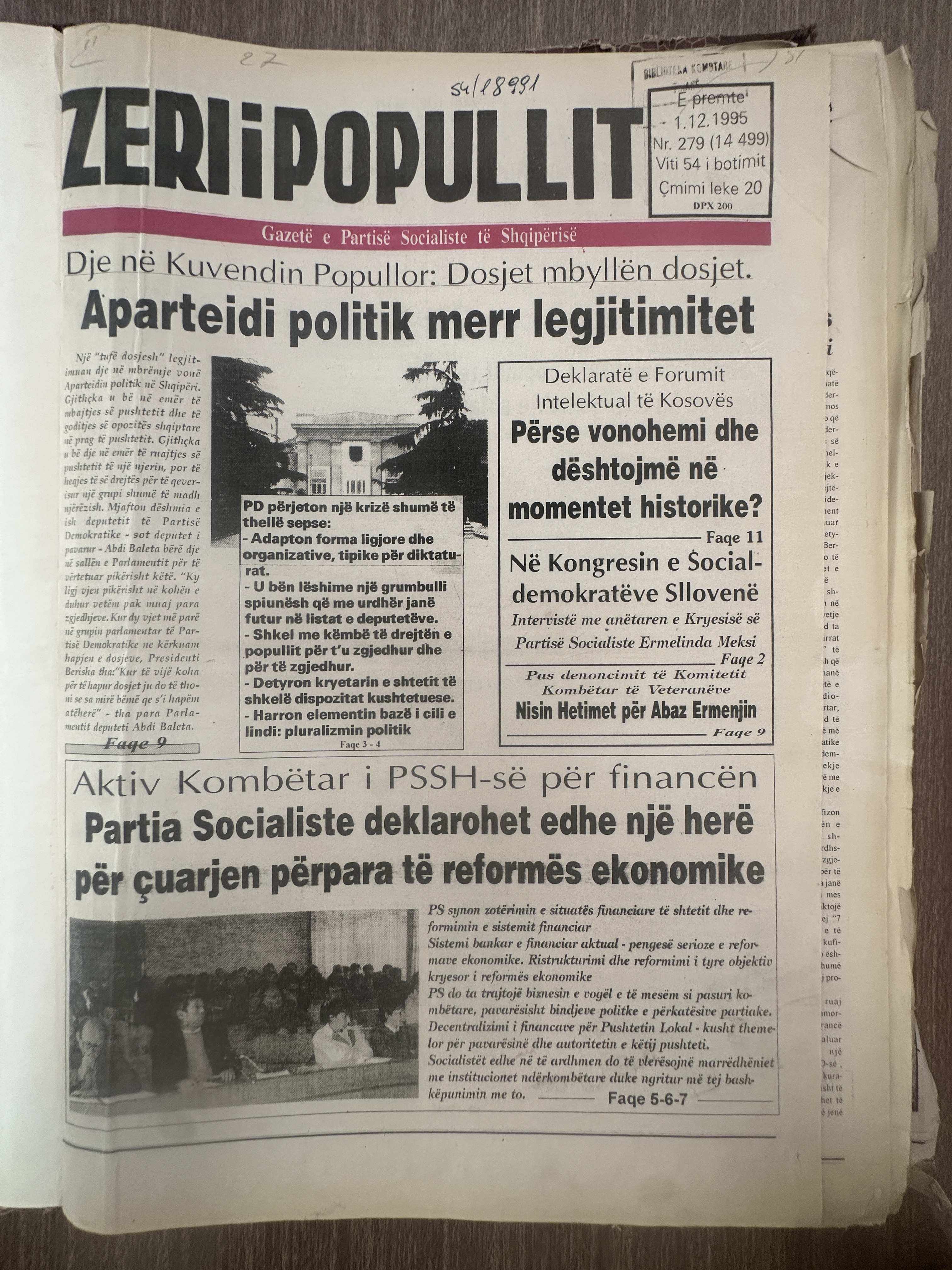 Zëri i Popullit 1995-12-01