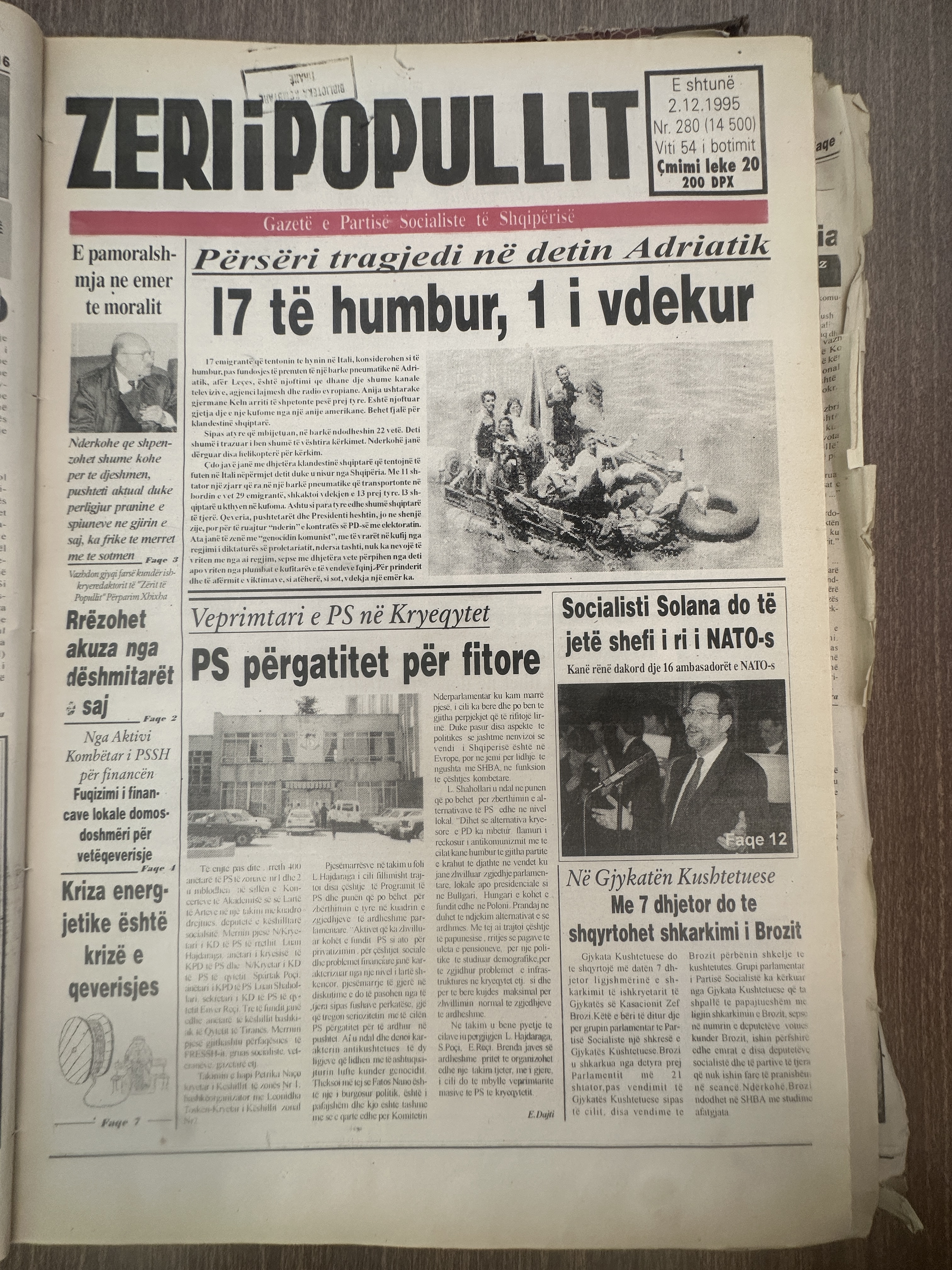 Zëri i Popullit 1995-12-02