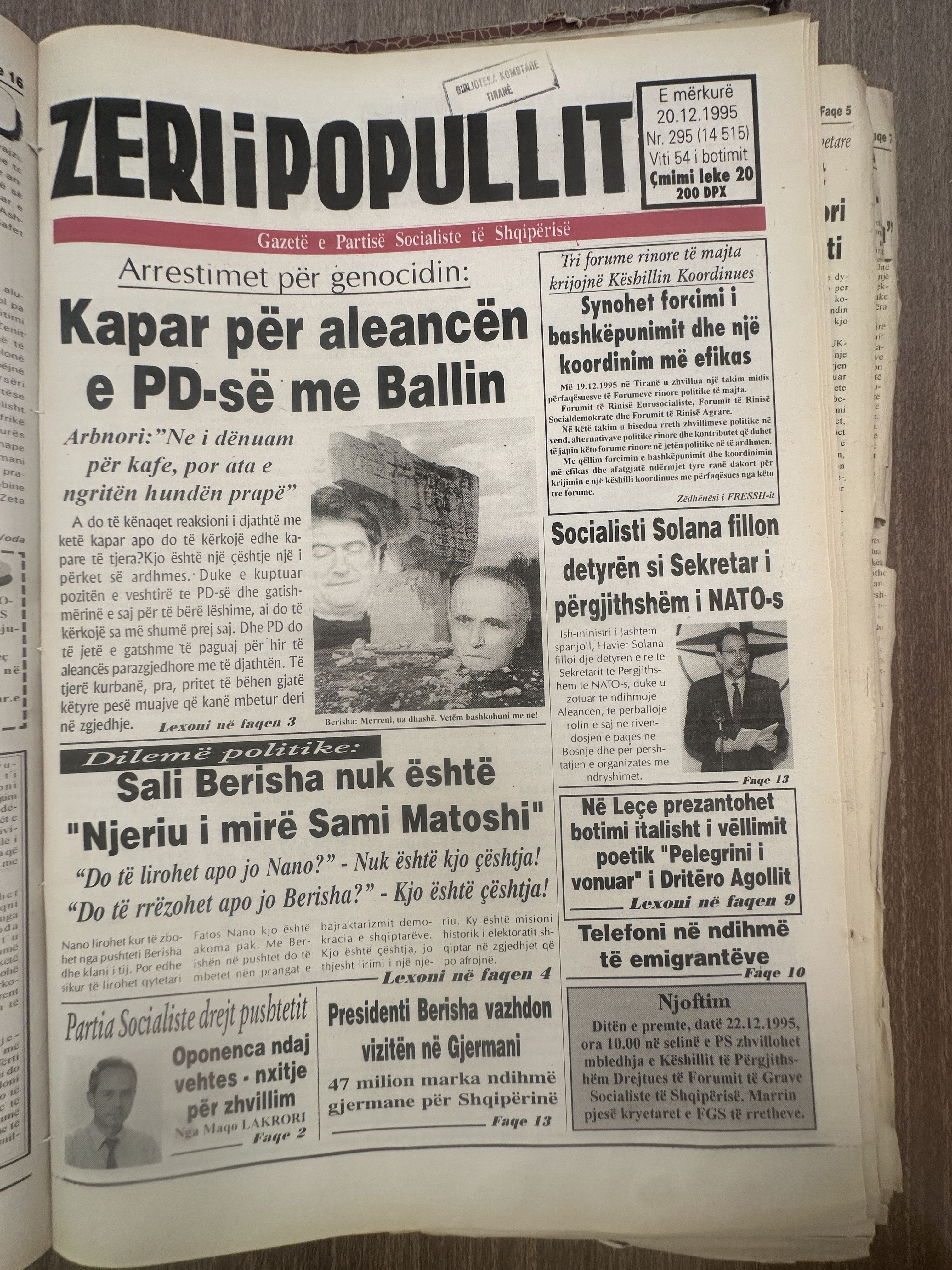 Zëri i Popullit 1995-12-20