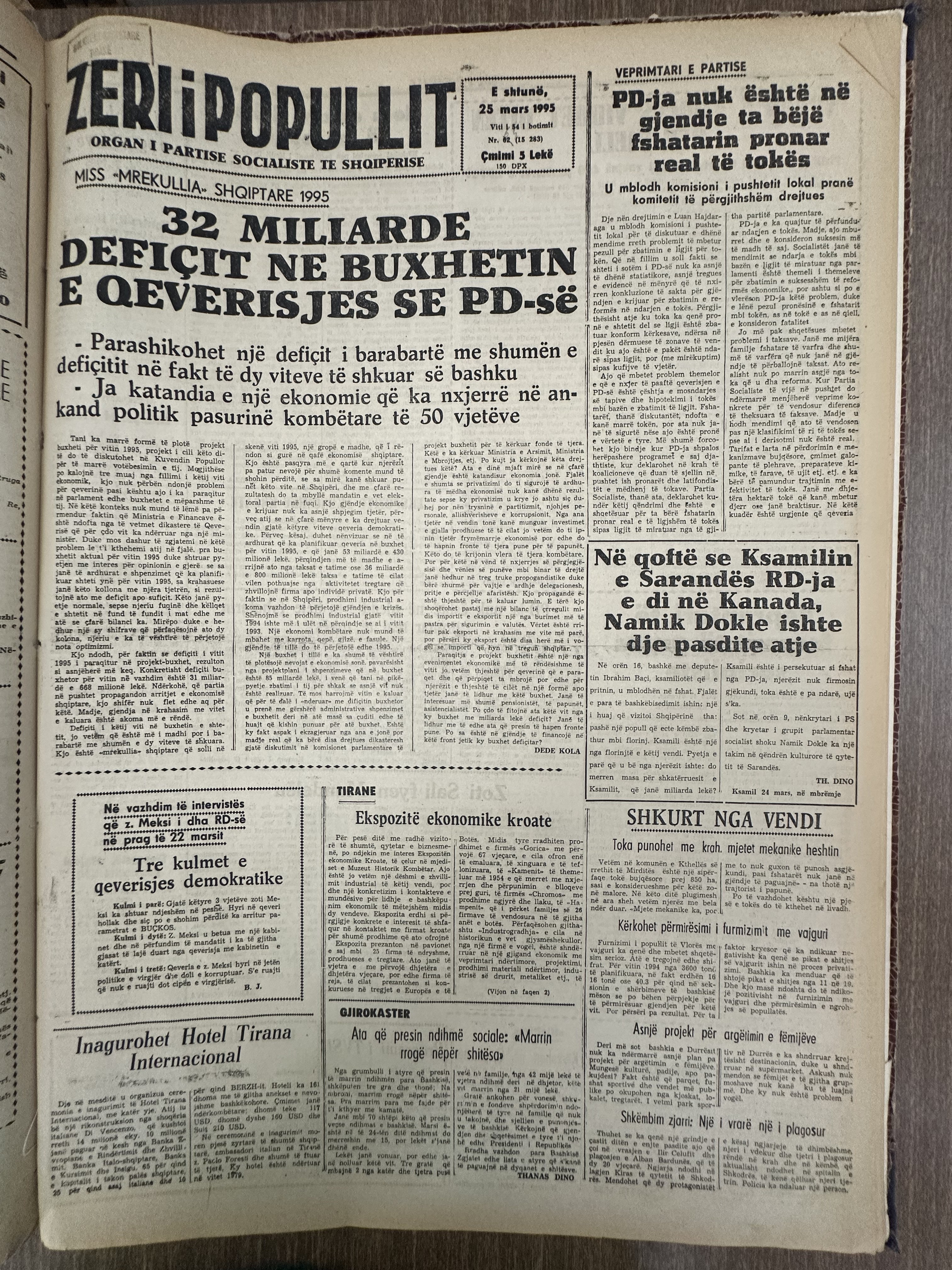 Zëri i Popullit 1995-03-25