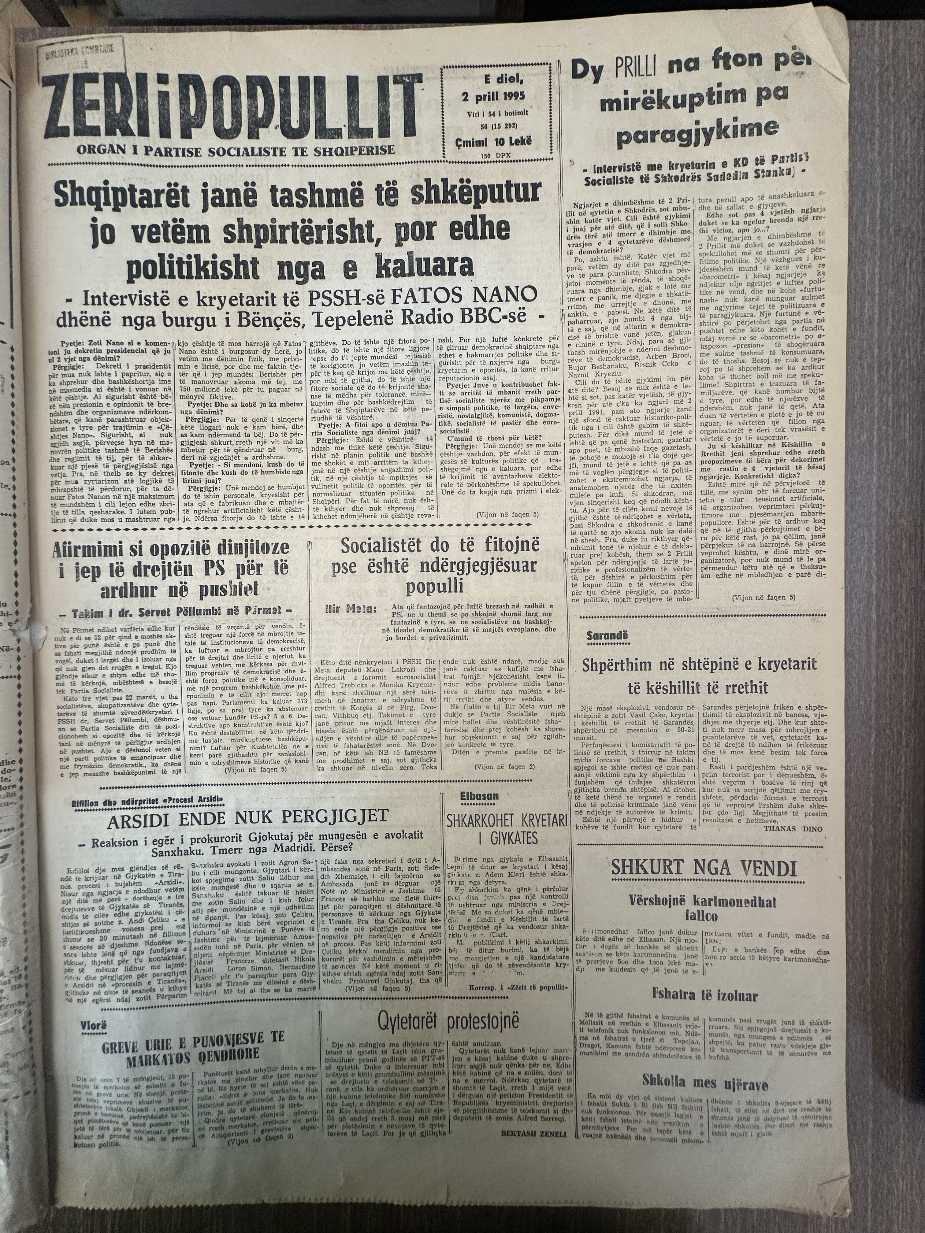 Zëri i Popullit 1995-04-02