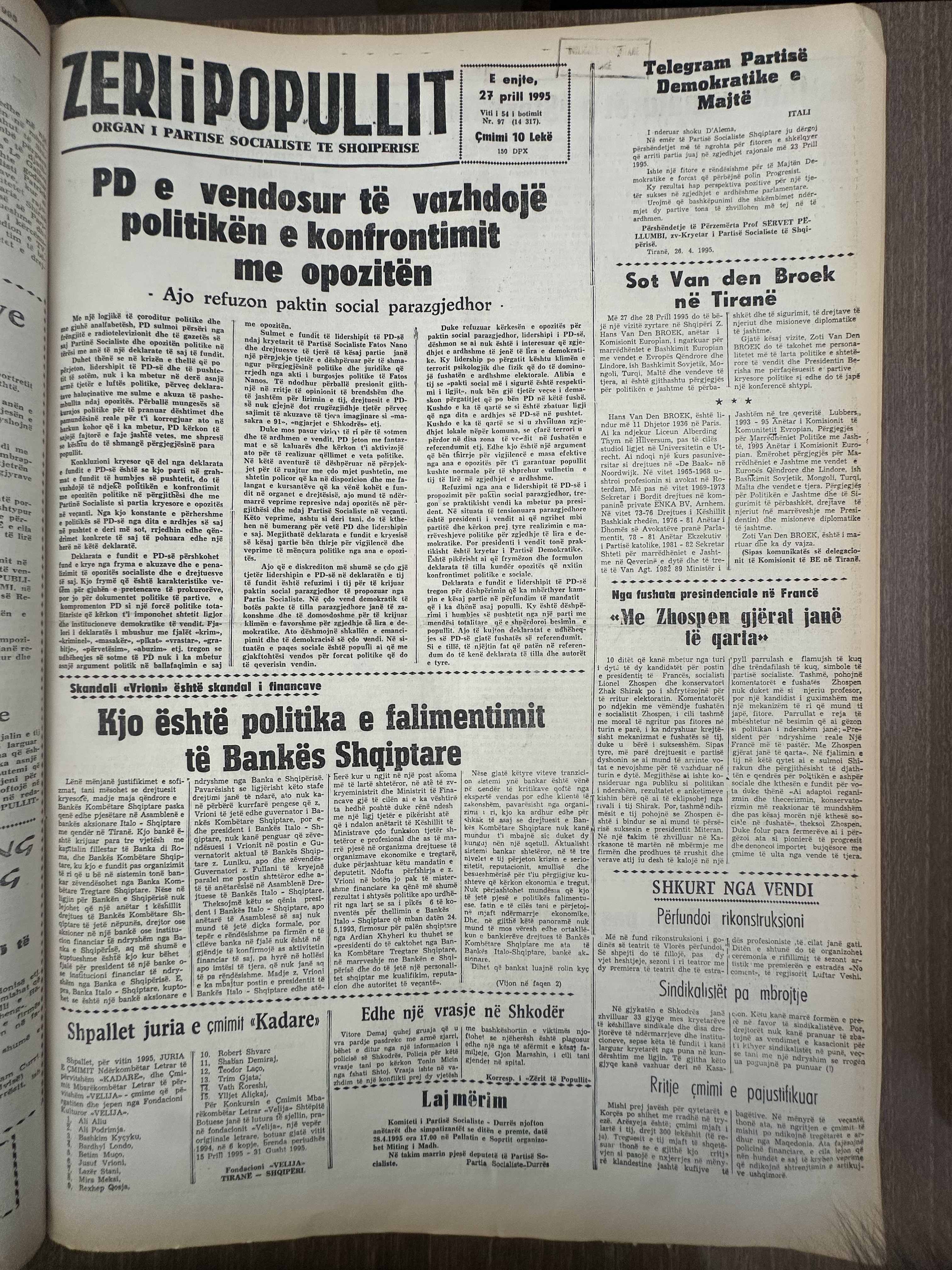 Zëri i Popullit 1995-04-27