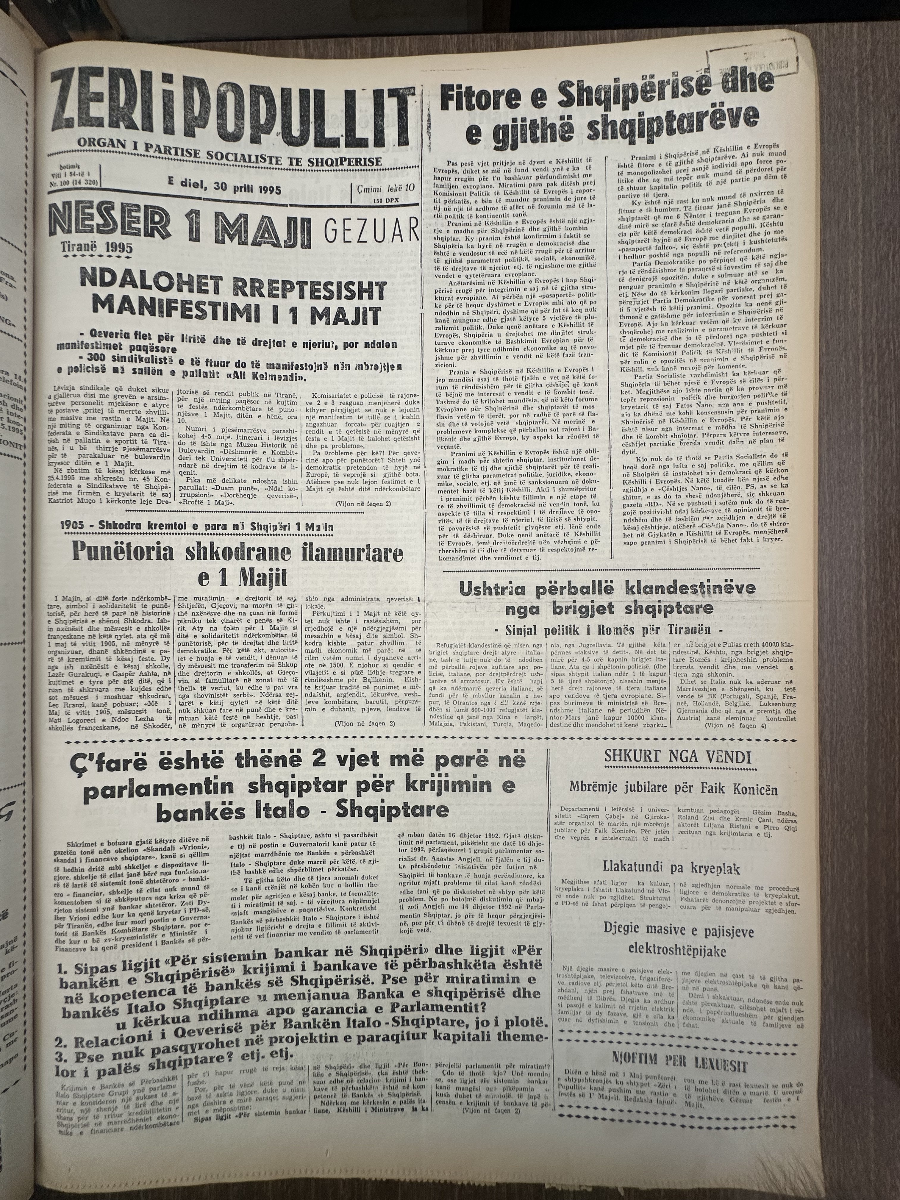 Zëri i Popullit 1995-04-30
