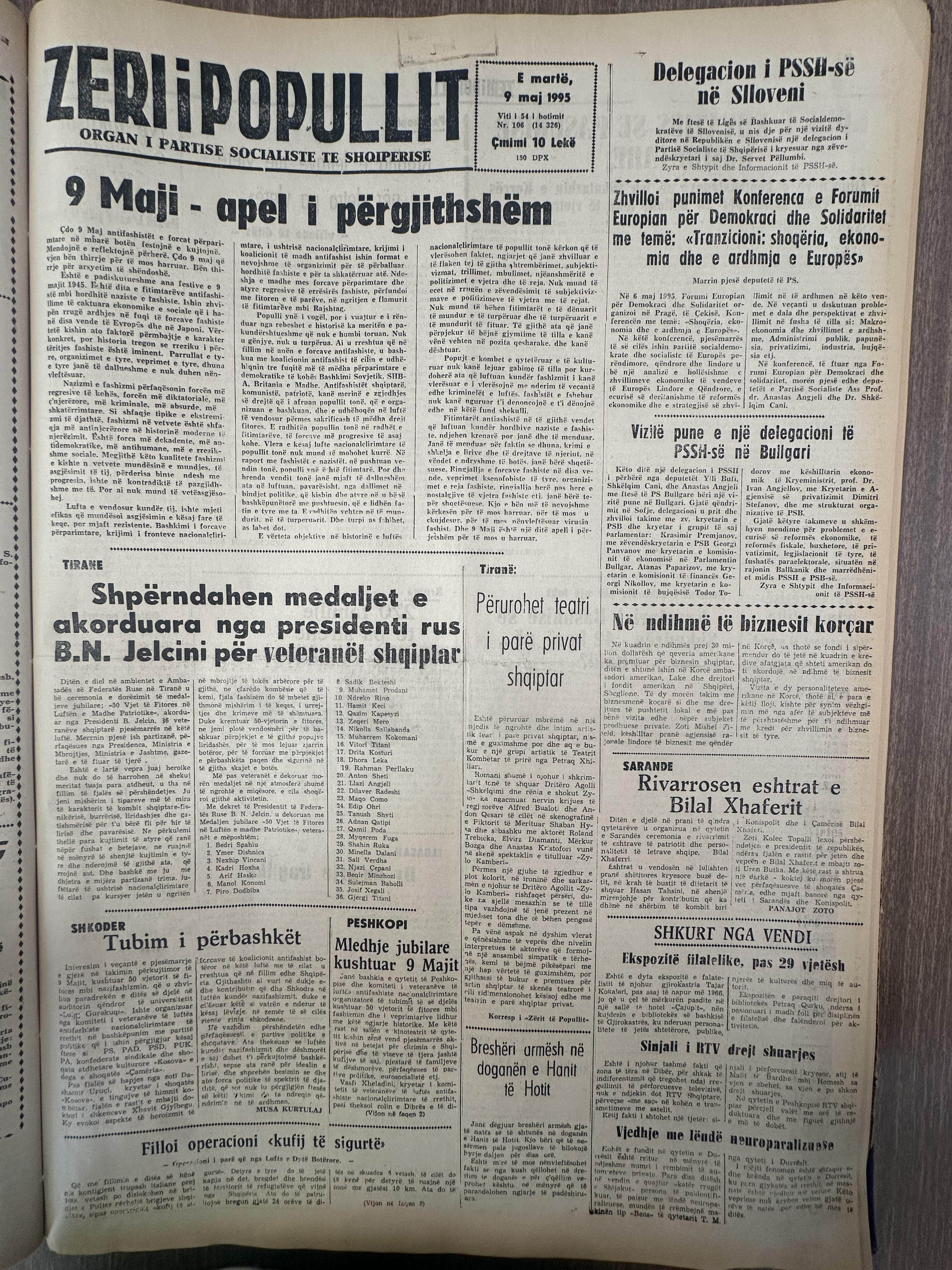 Zëri i Popullit 1995-05-09