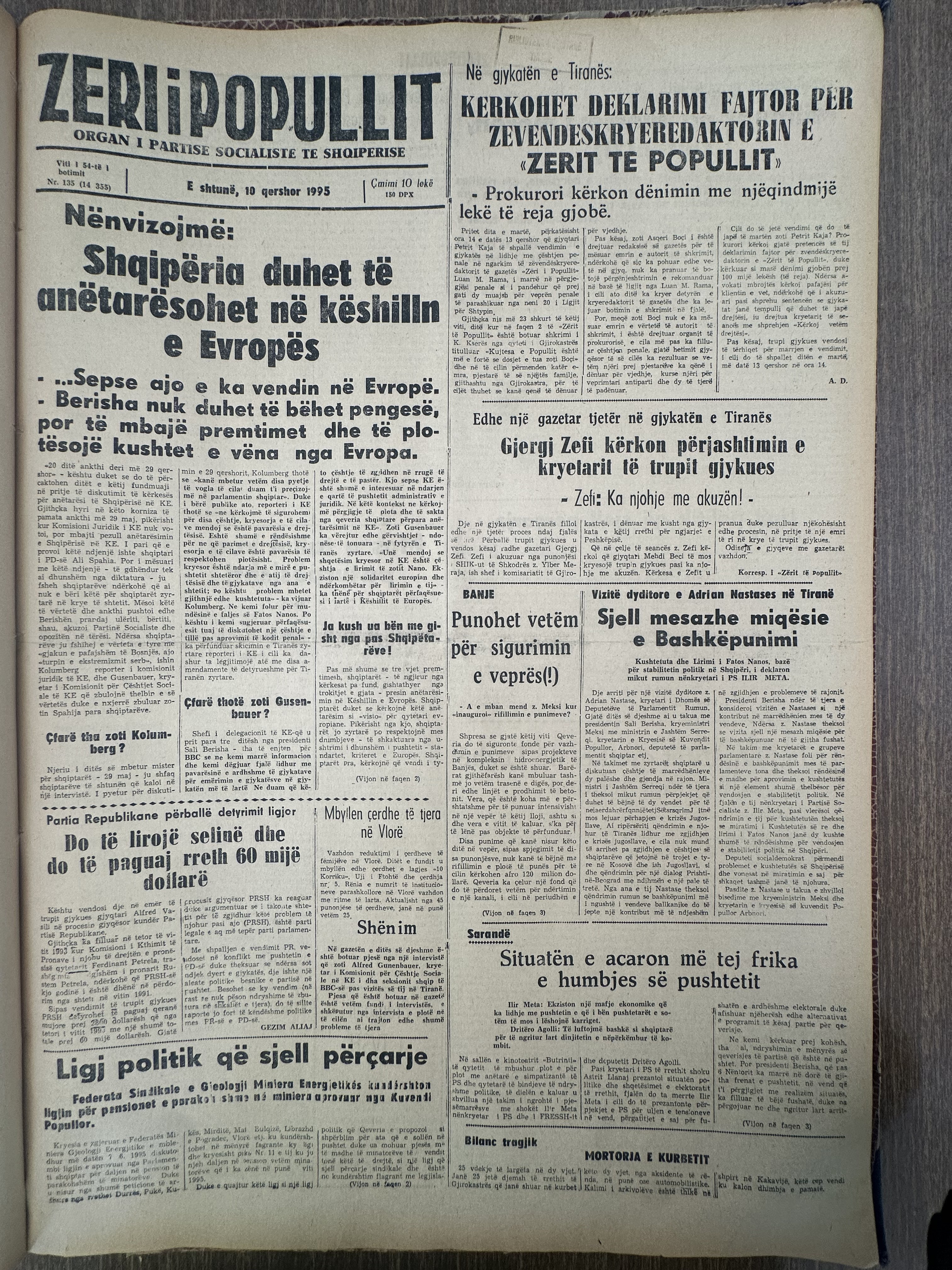 Zëri i Popullit 1995-06-10