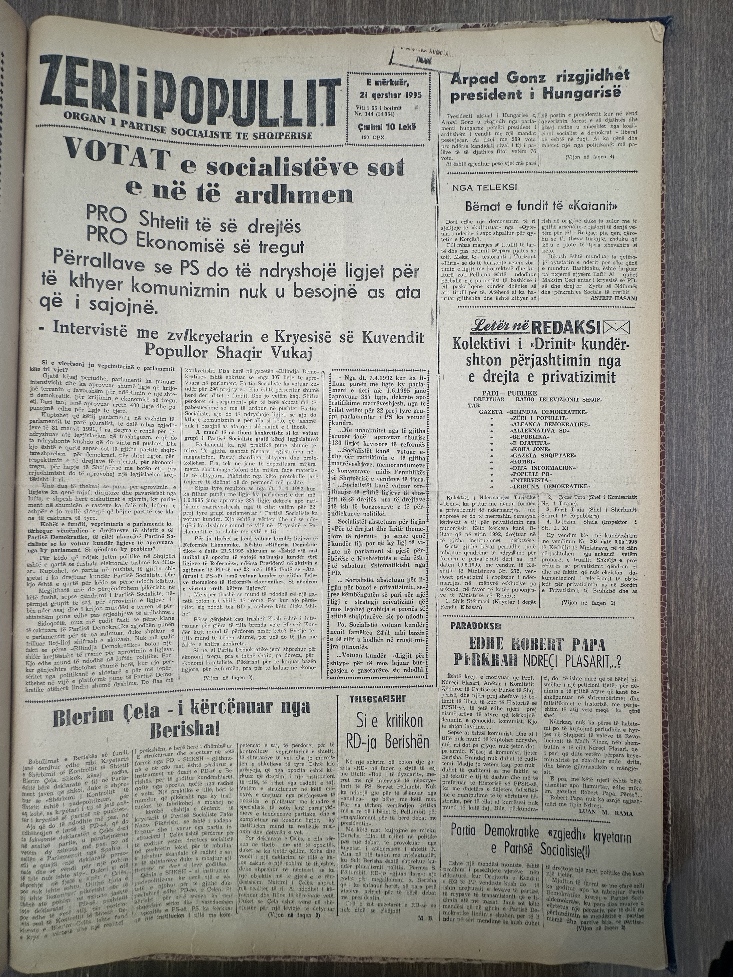 Zëri i Popullit 1993-09-21