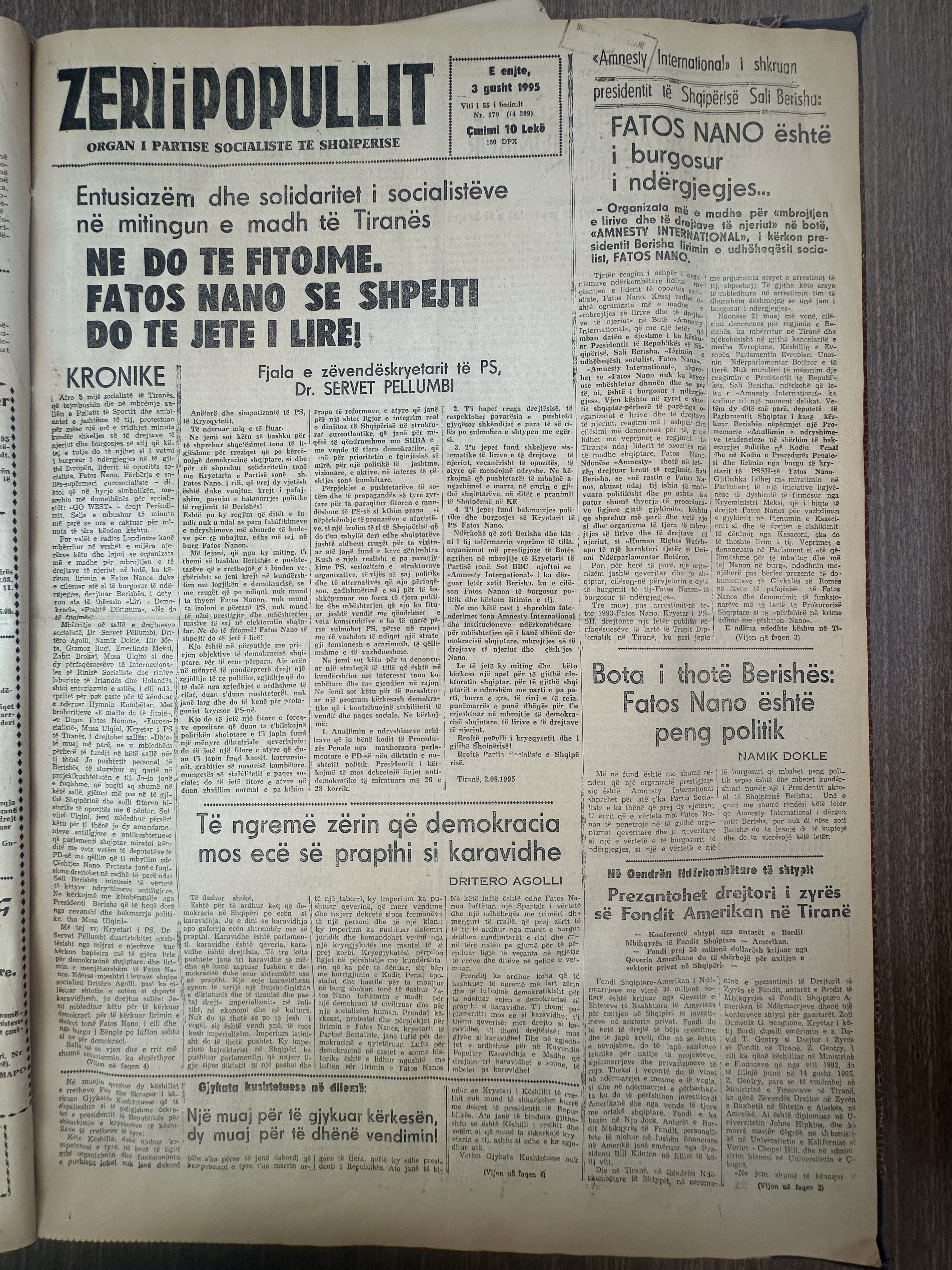 Zëri i Popullit 1995-08-03