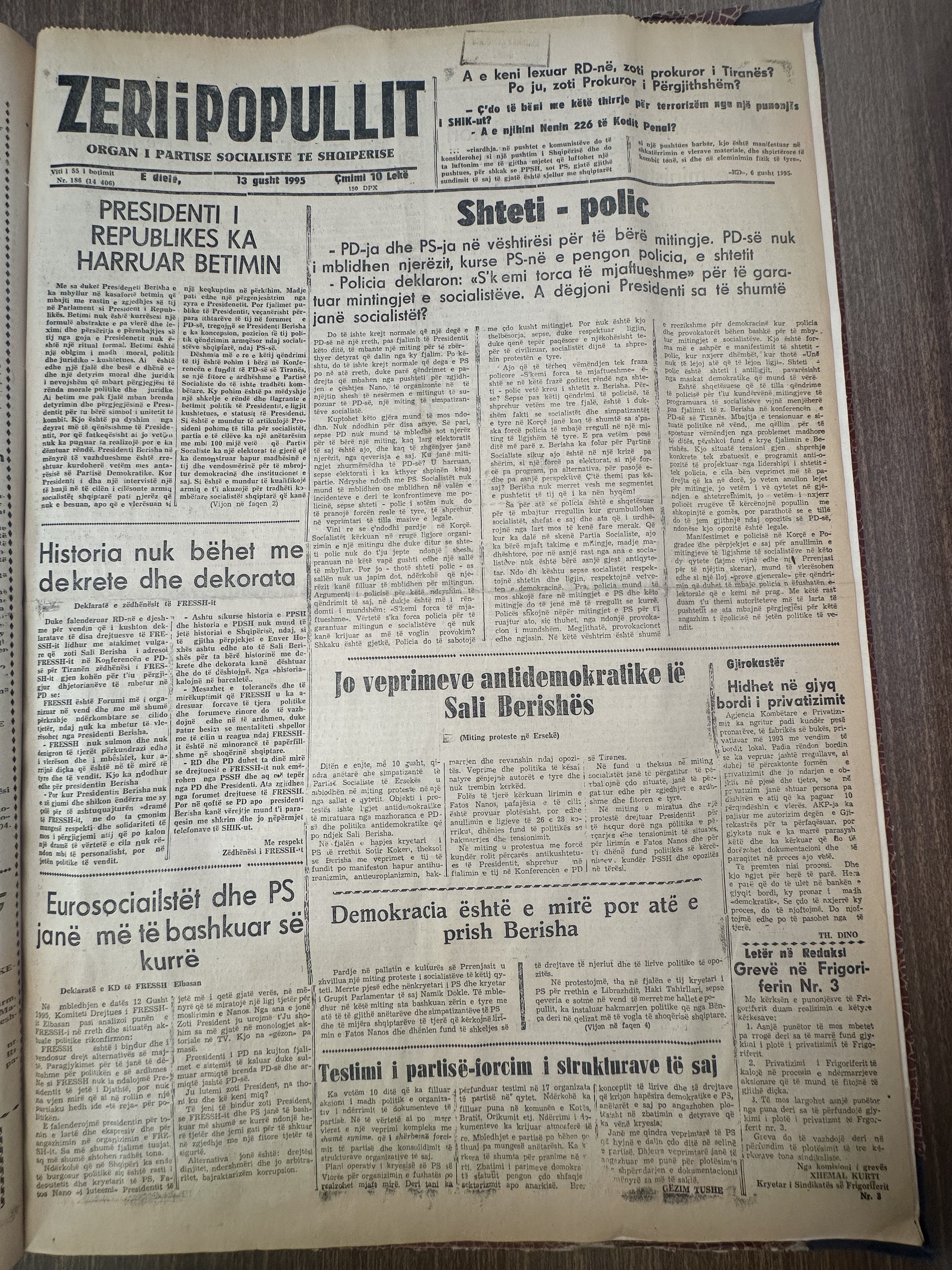 Zëri i Popullit 1995-08-13