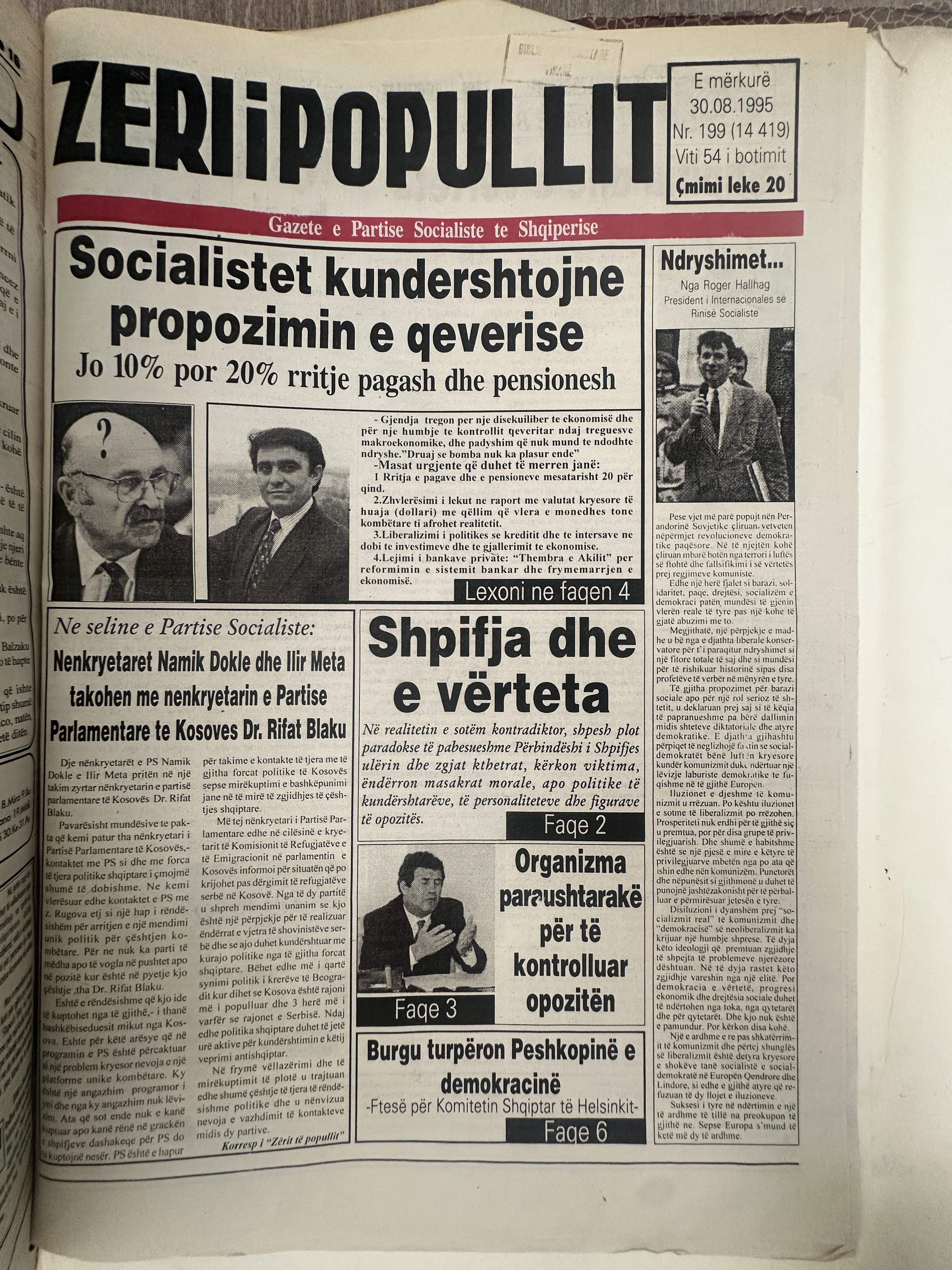Zëri i Popullit 1995-08-30