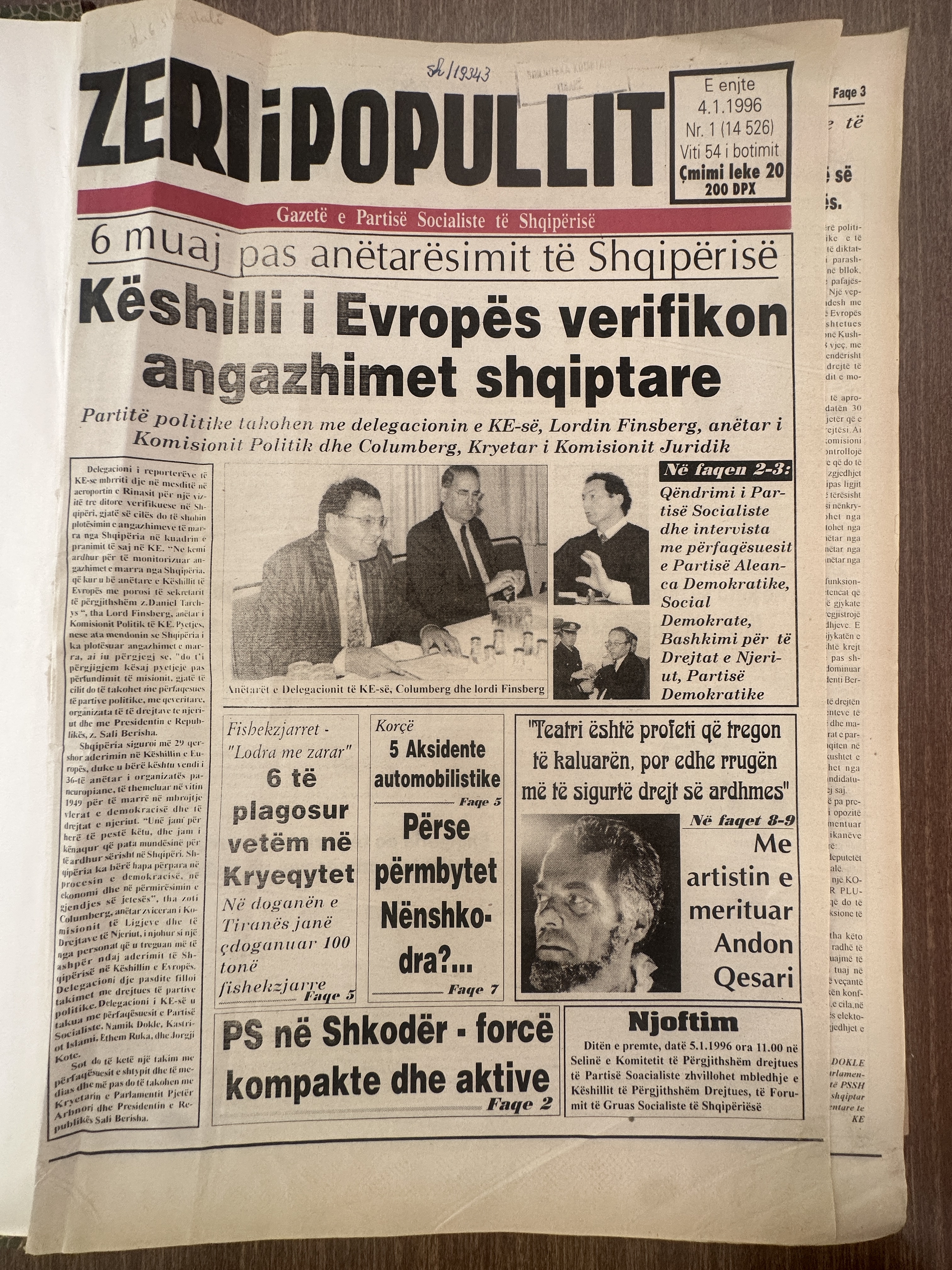 Zëri i Popullit 1996-01-04
