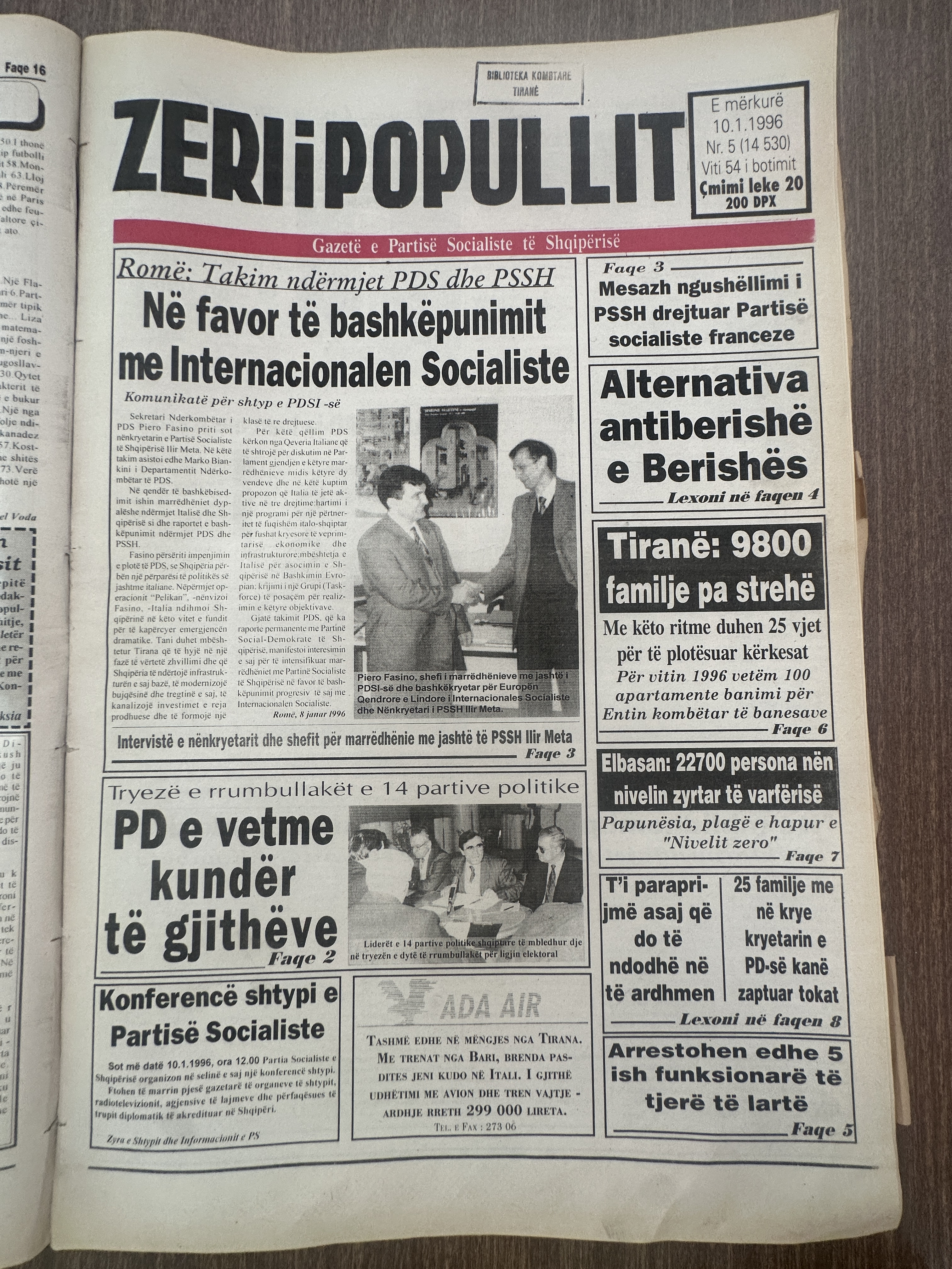 Zëri i Popullit 1996-01-10