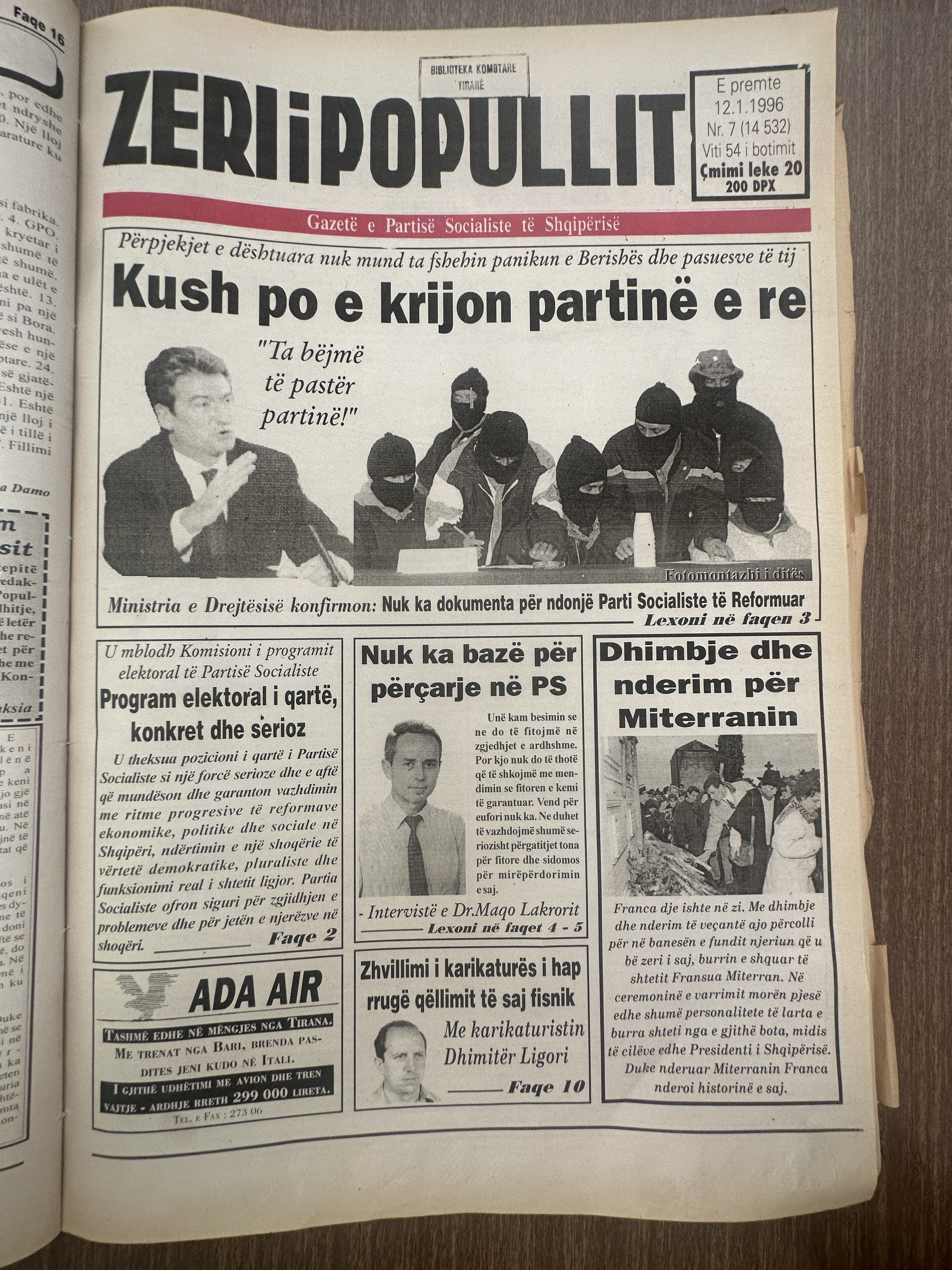 Zëri i Popullit 1996-01-12