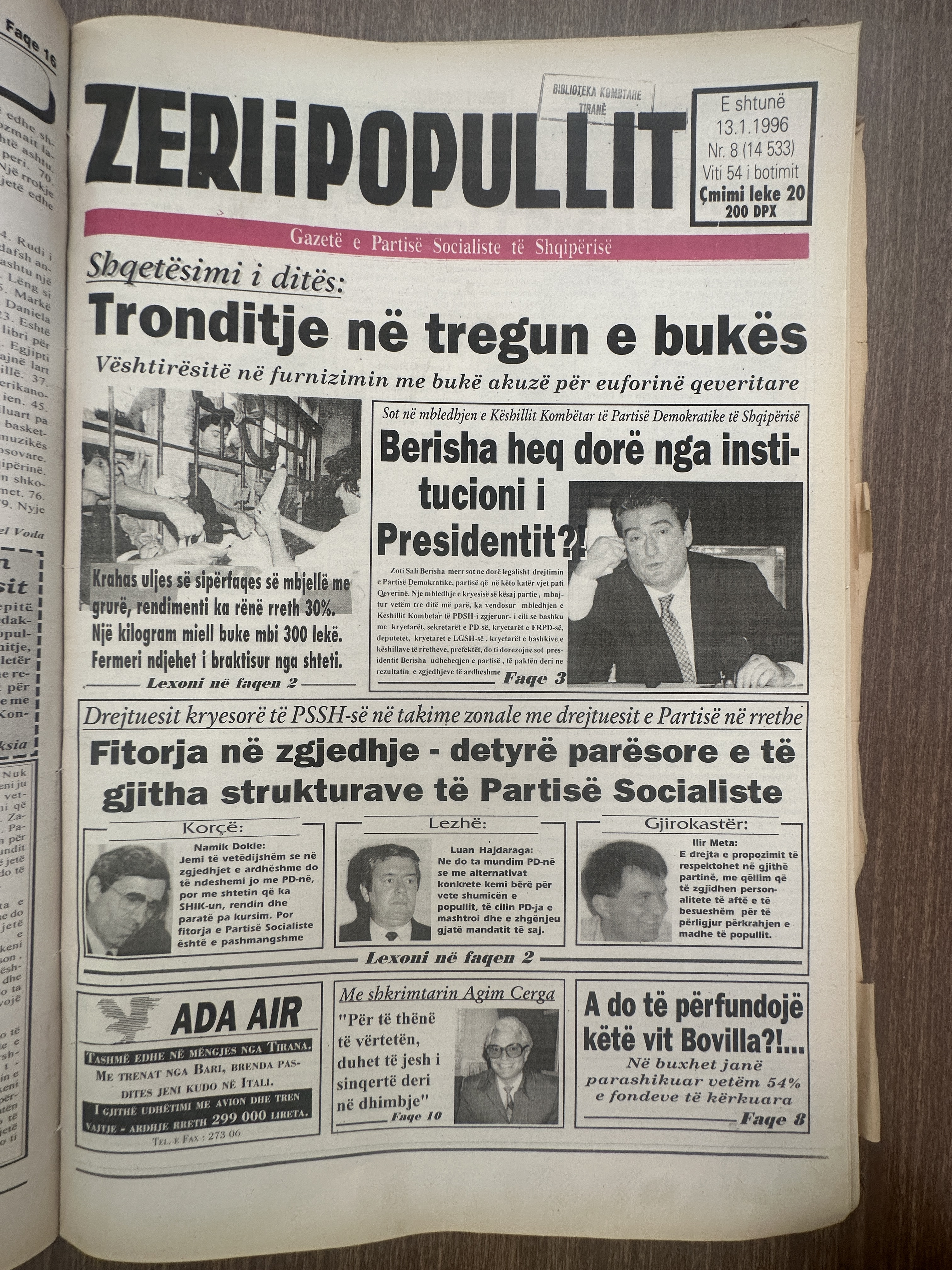Zëri i Popullit 1996-01-13