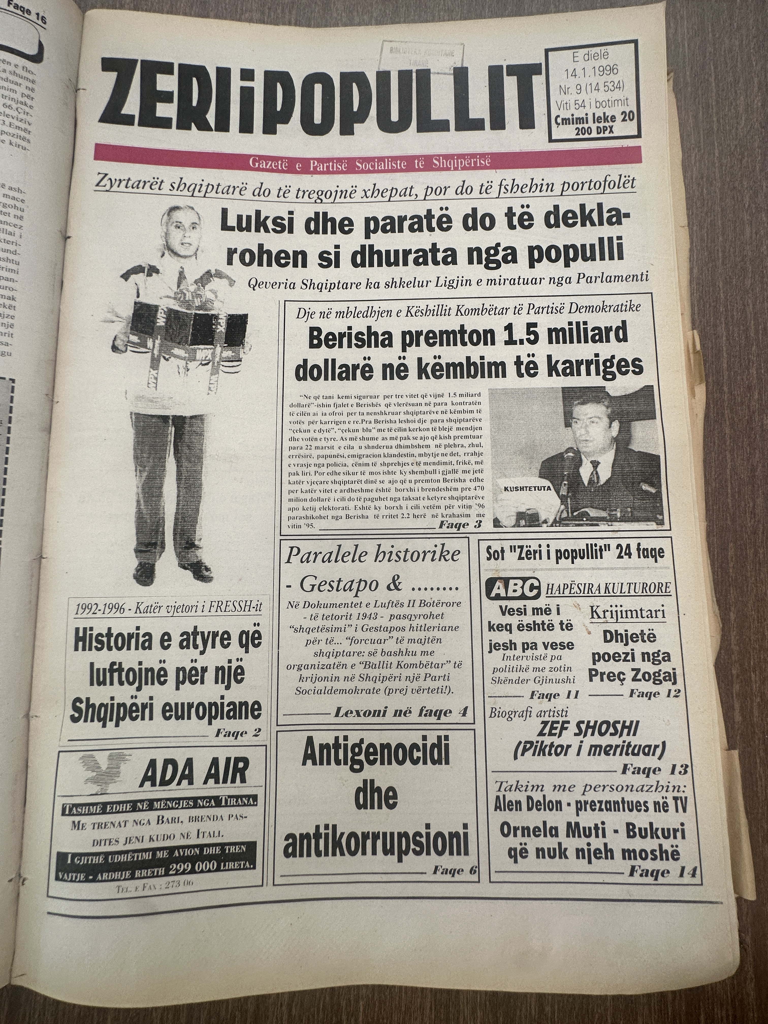 Zëri i Popullit 1996-01-14