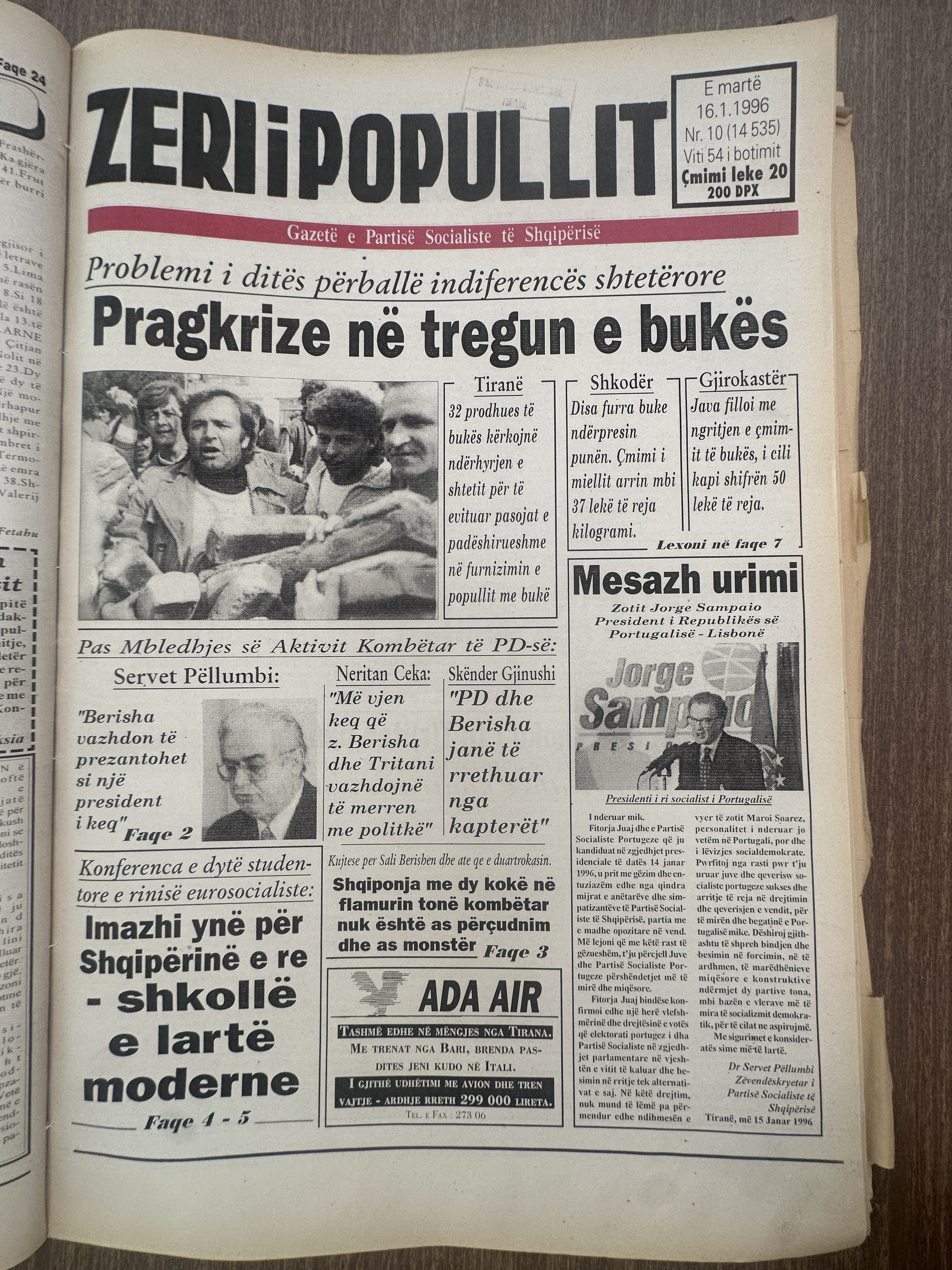 Zëri i Popullit 1996-01-16