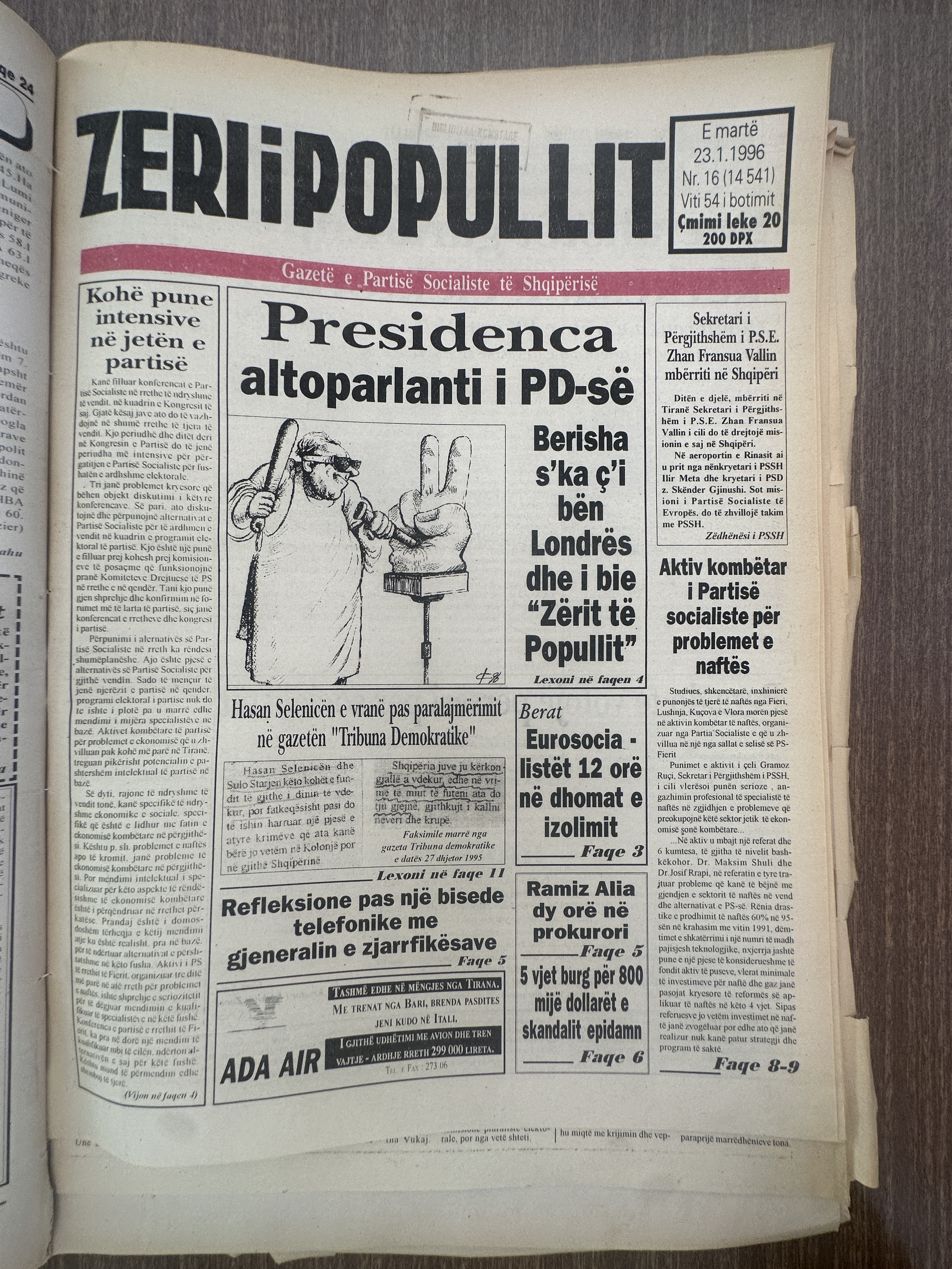 Zëri i Popullit 1996-01-23