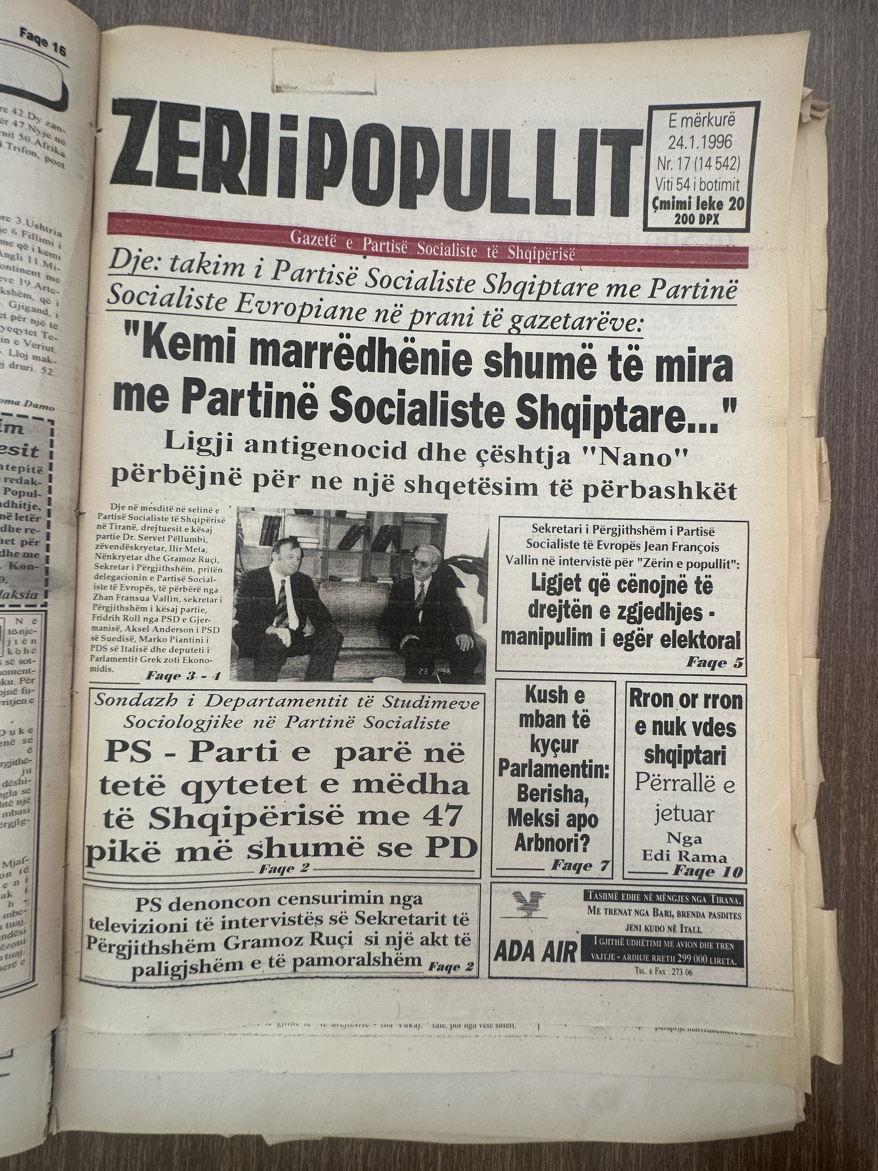 Zëri i Popullit 1996-01-24