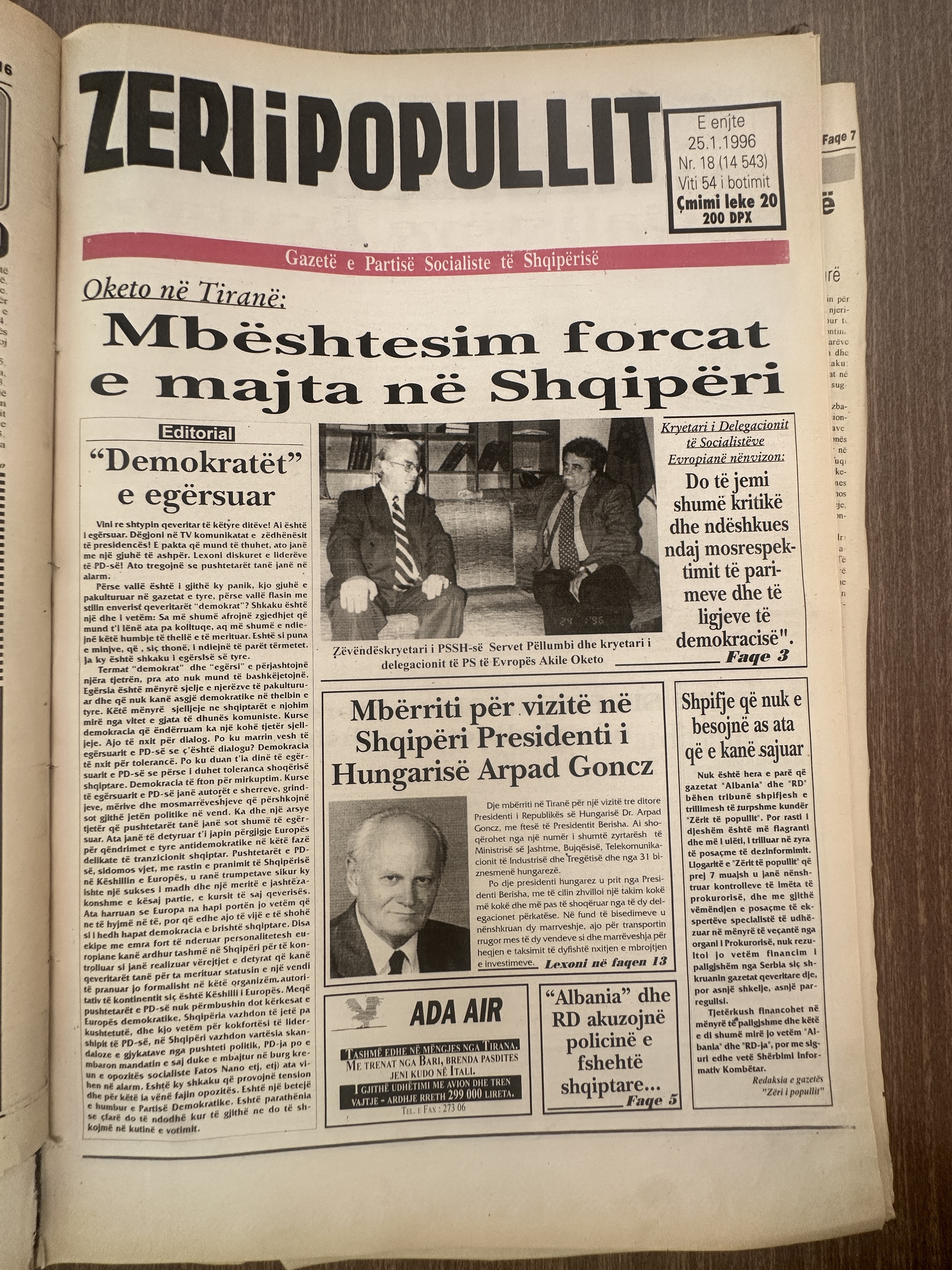 Zëri i Popullit 1996-01-25